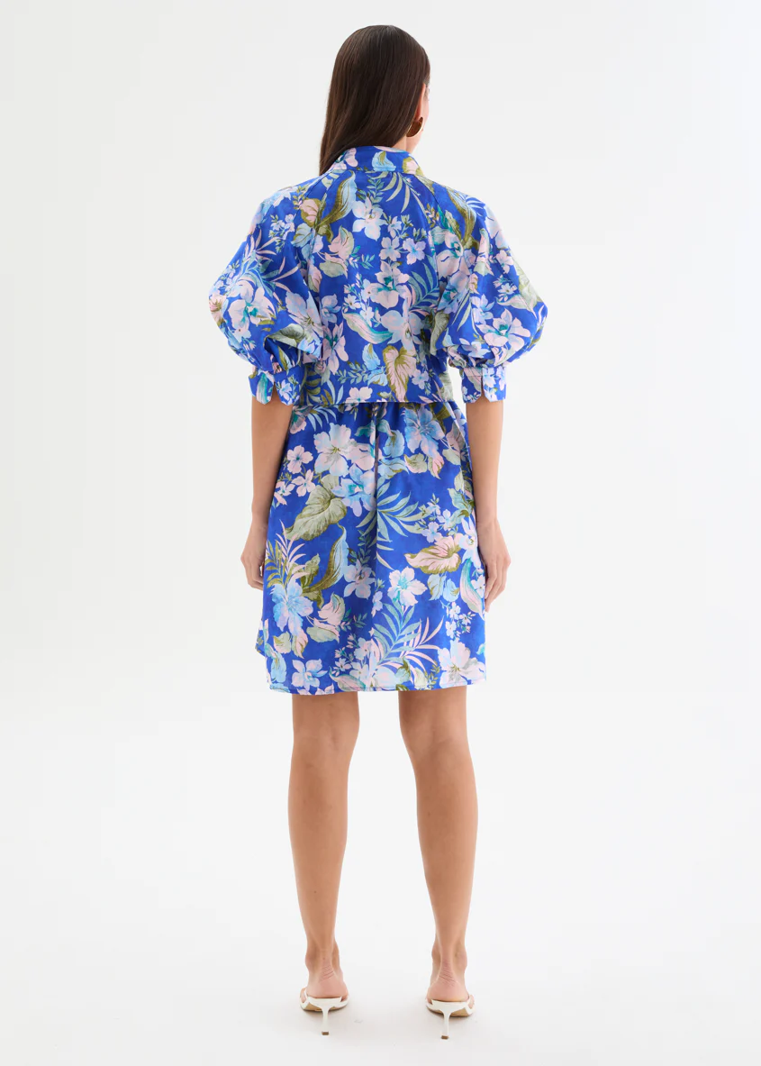 Tasnia Dress - Cobalt Garden - Image 7