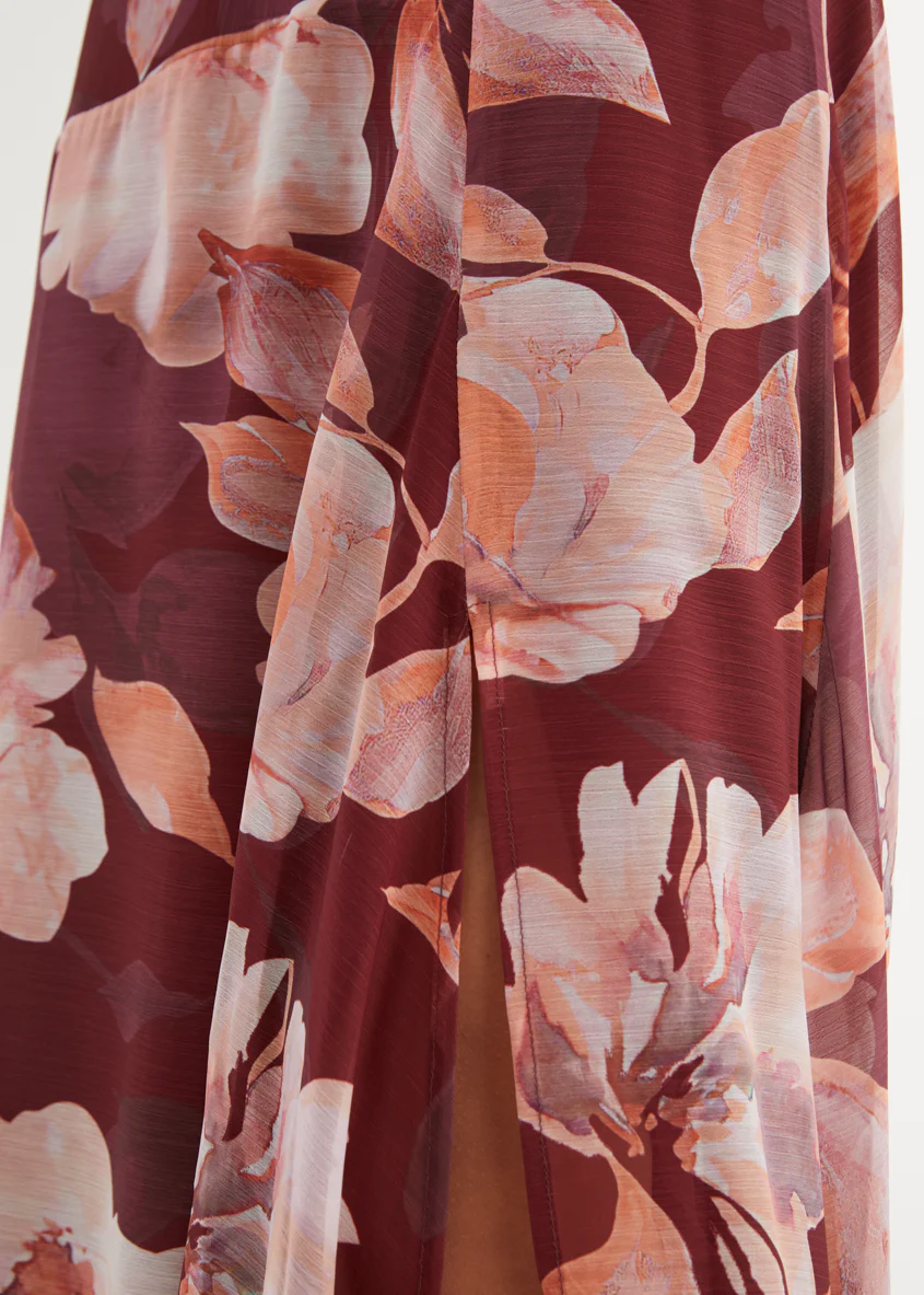 Tatum Maxi Skirt - Burgundy Floral - Image 13