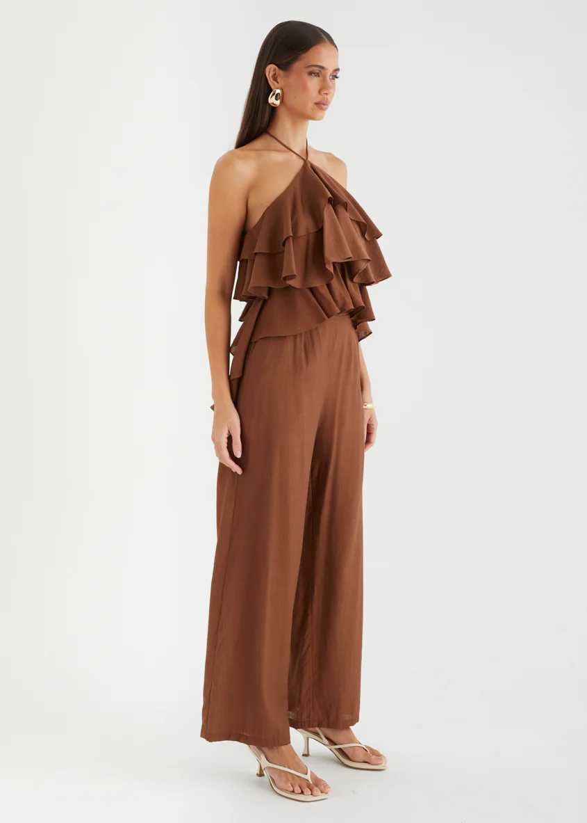 Teisha Halter Crop - Chocolate - Image 6