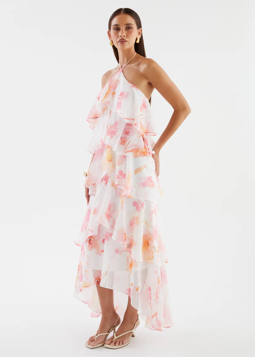 Telaena Halter Maxi Dress - Blush Floral - Image 6