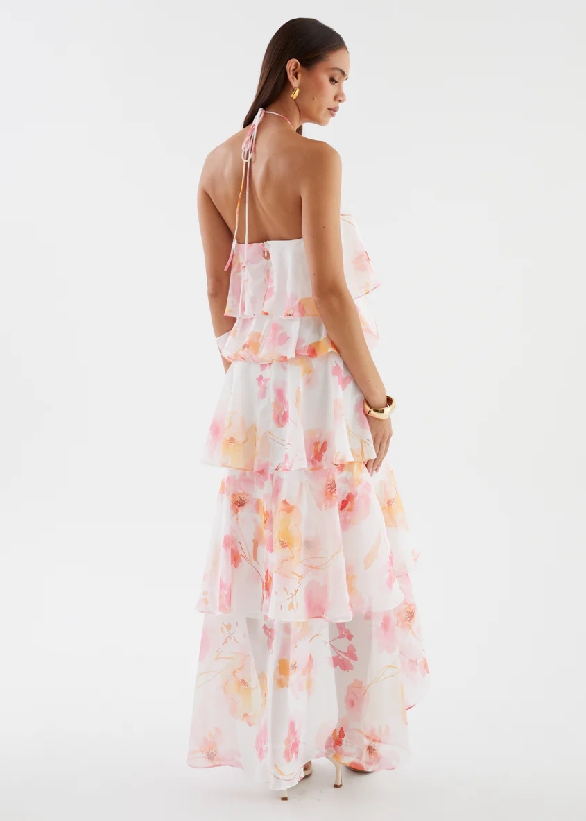 Telaena Halter Maxi Dress - Blush Floral - Image 7