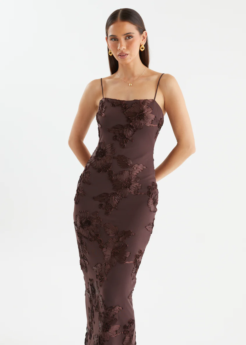 Teneile Mesh Maxi Dress - Espresso - Image 4