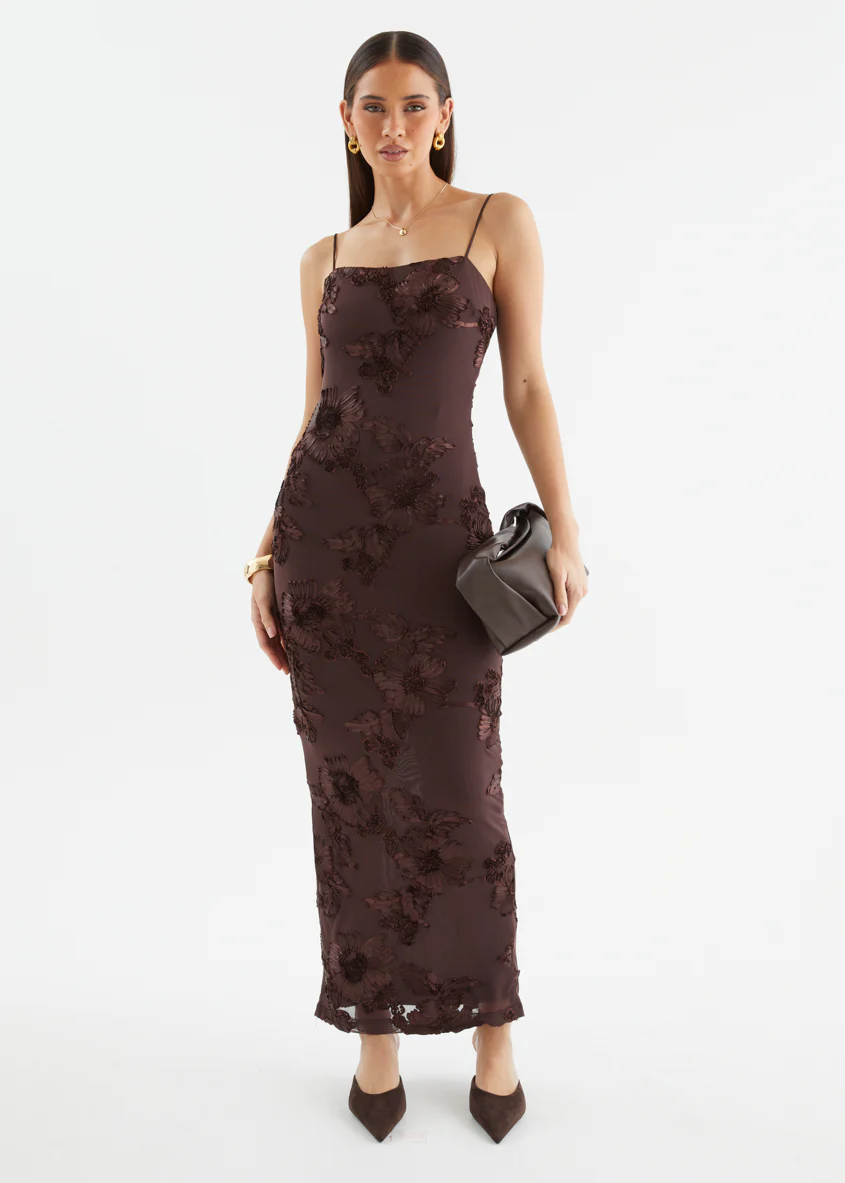 Teneile Mesh Maxi Dress - Espresso - Image 5