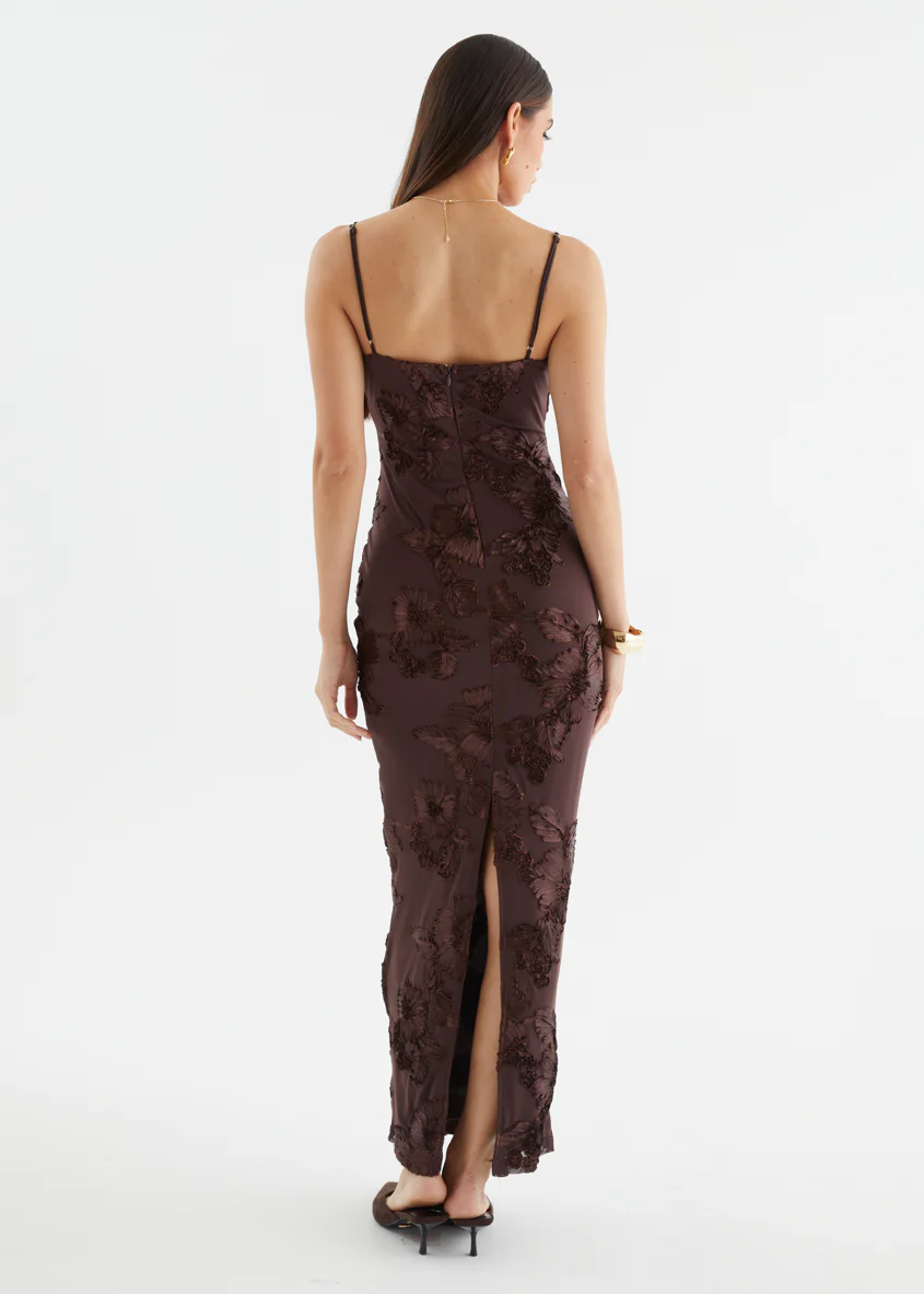 Teneile Mesh Maxi Dress - Espresso - Image 7
