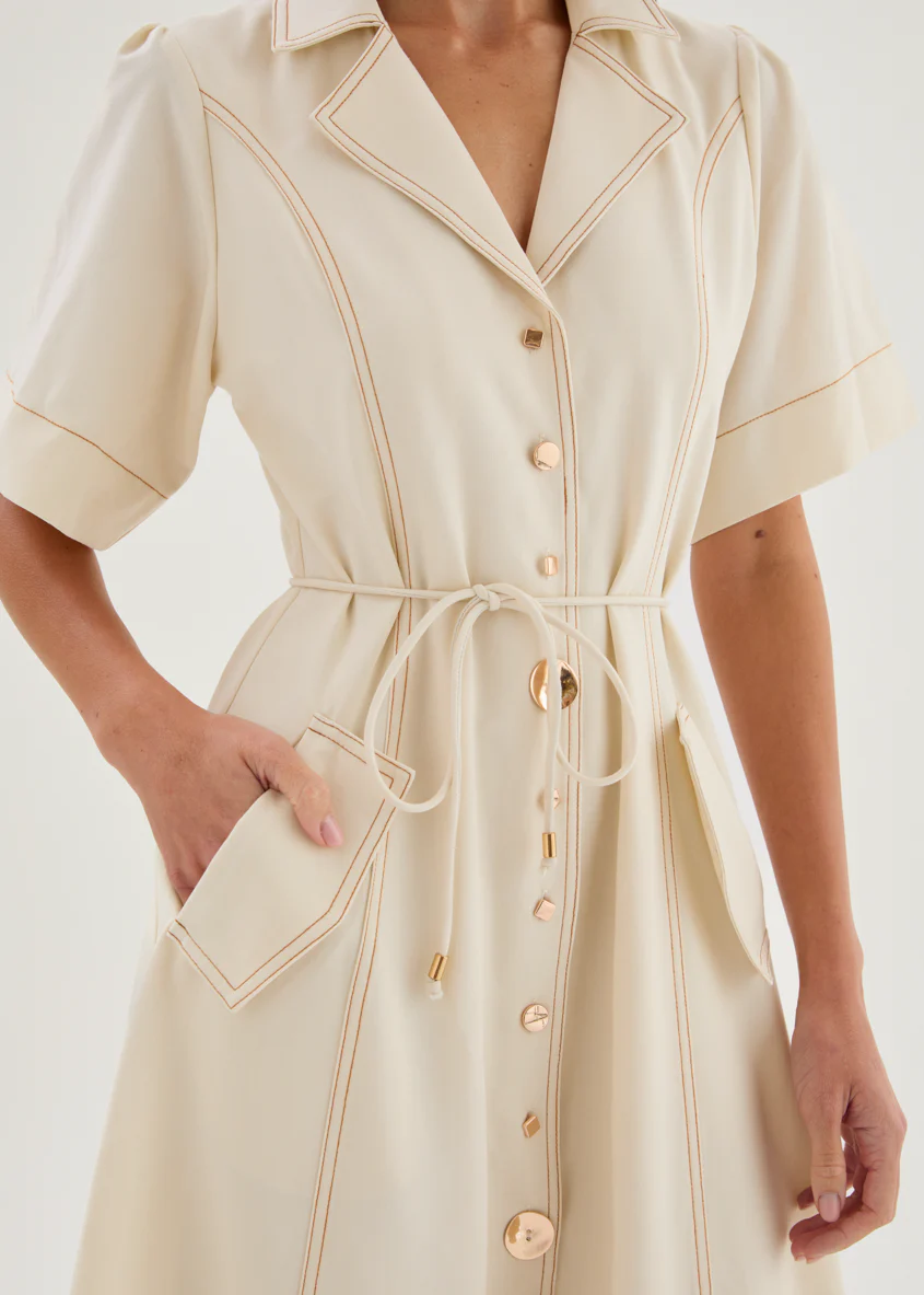 Teresia Maxi Dress - Ecru - Image 8