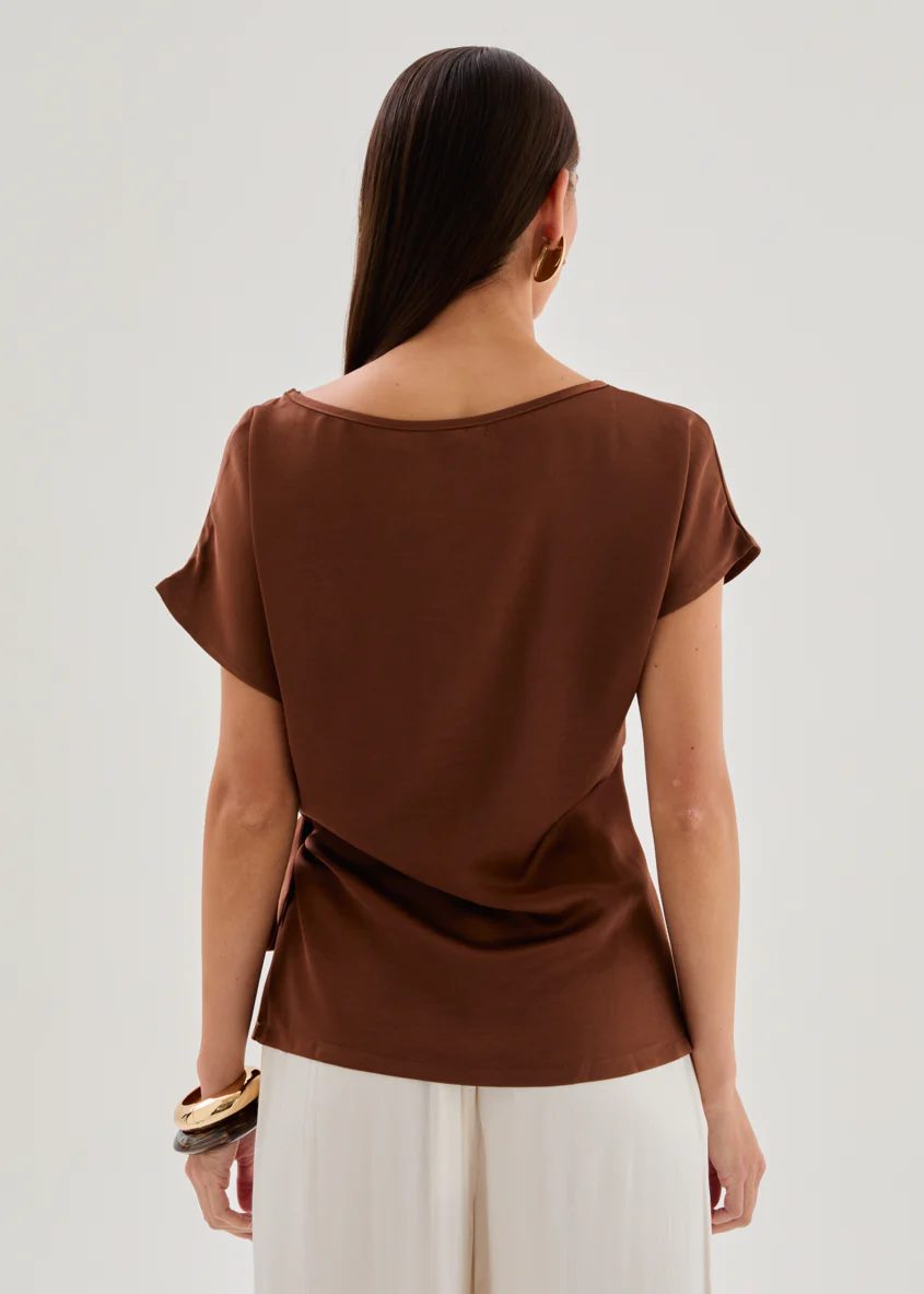 Thalie Tie Top - Chocolate - Image 9
