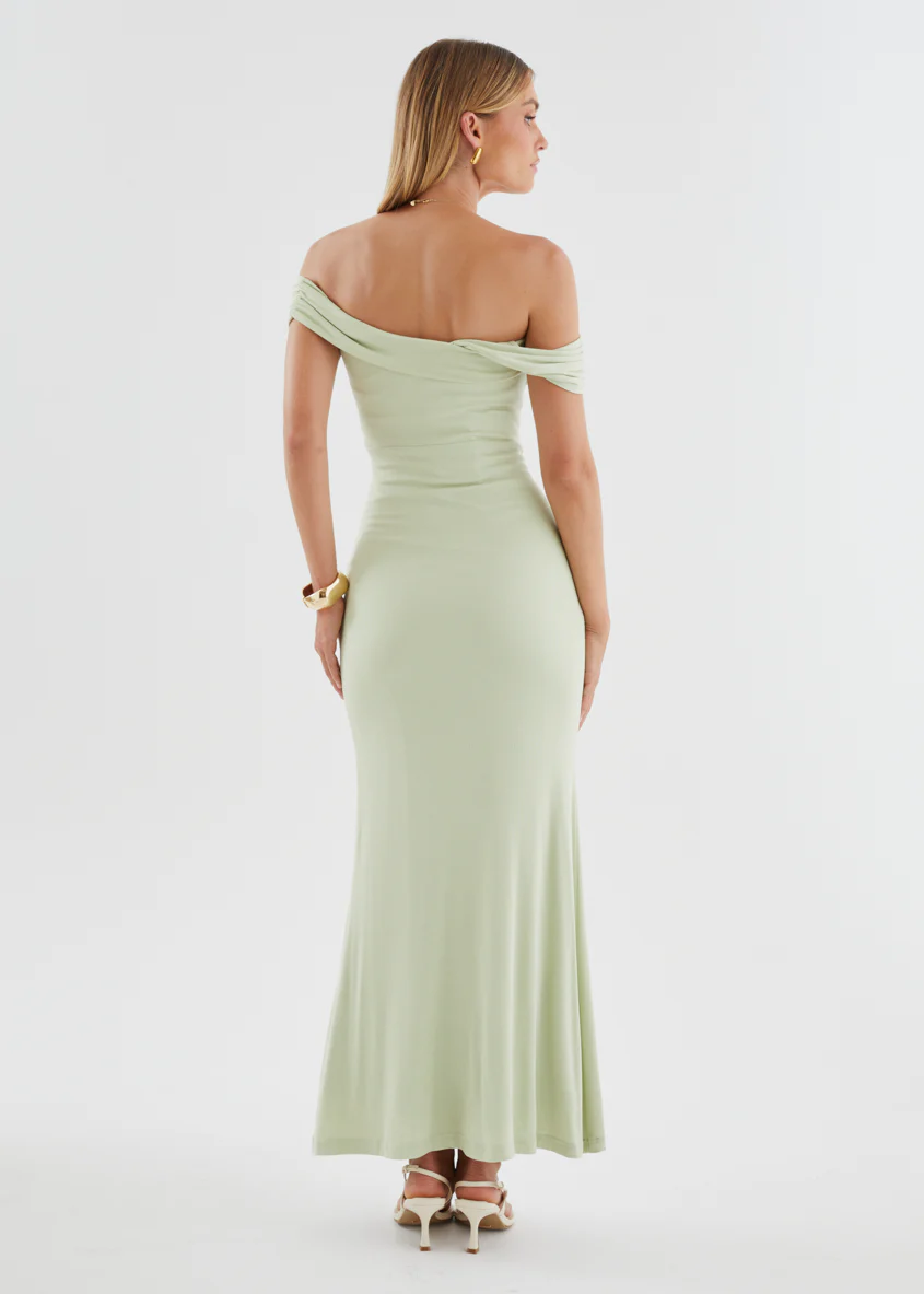 Tiarna Off Shoulder Maxi Dress - Matcha - Image 14