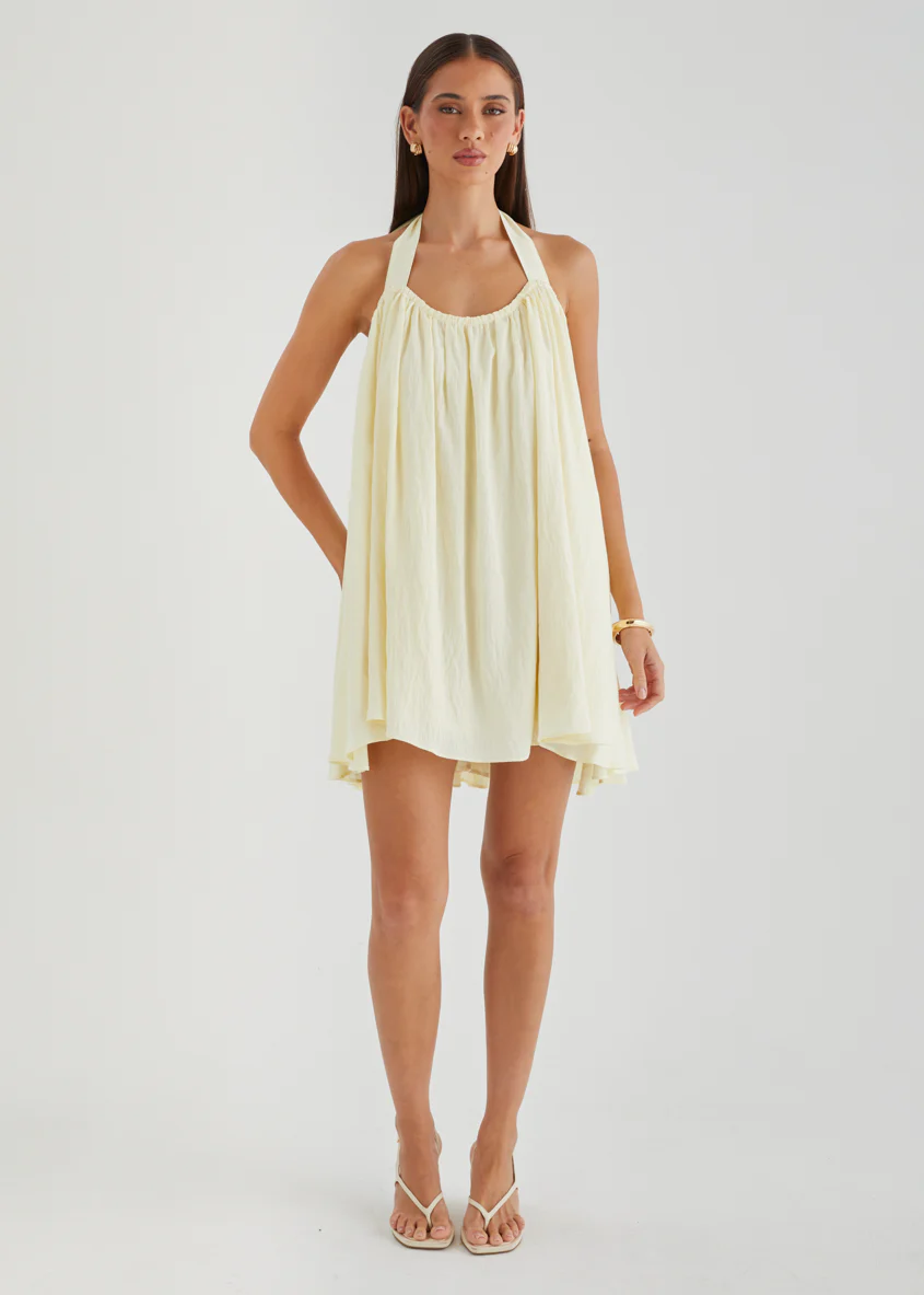 Torena Halter Dress - Butter