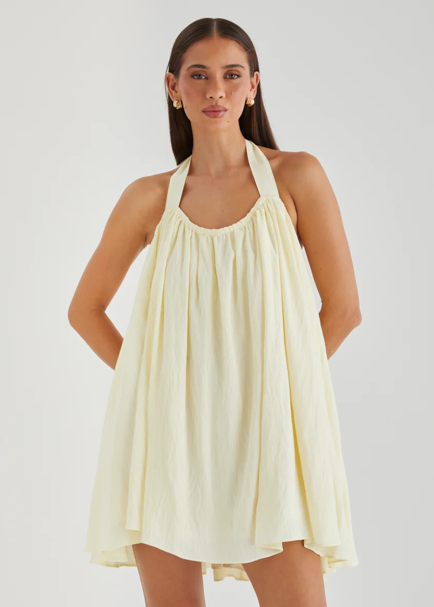 Torena Halter Dress - Butter - Image 3