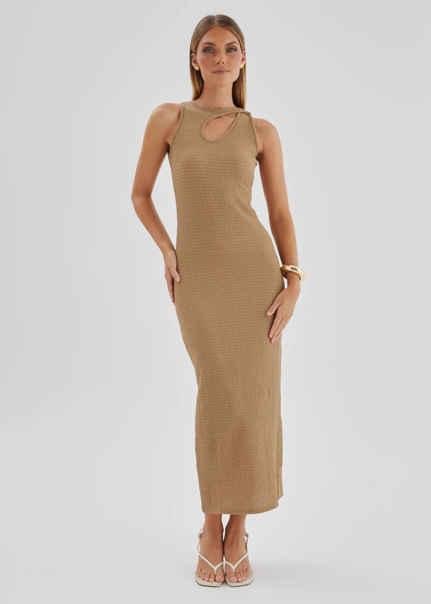 Torie Knit Maxi Dress - Latte - Image 4