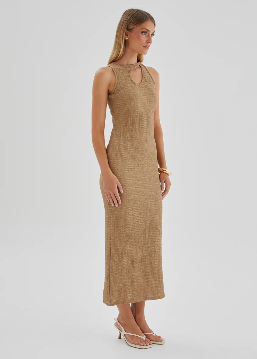 Torie Knit Maxi Dress - Latte - Image 5