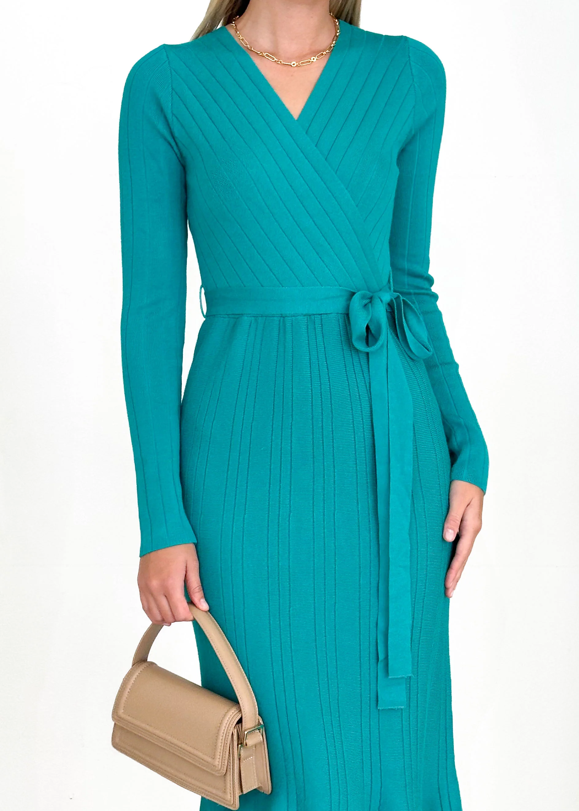 Torio Knit Midi Dress - Jade - Image 11