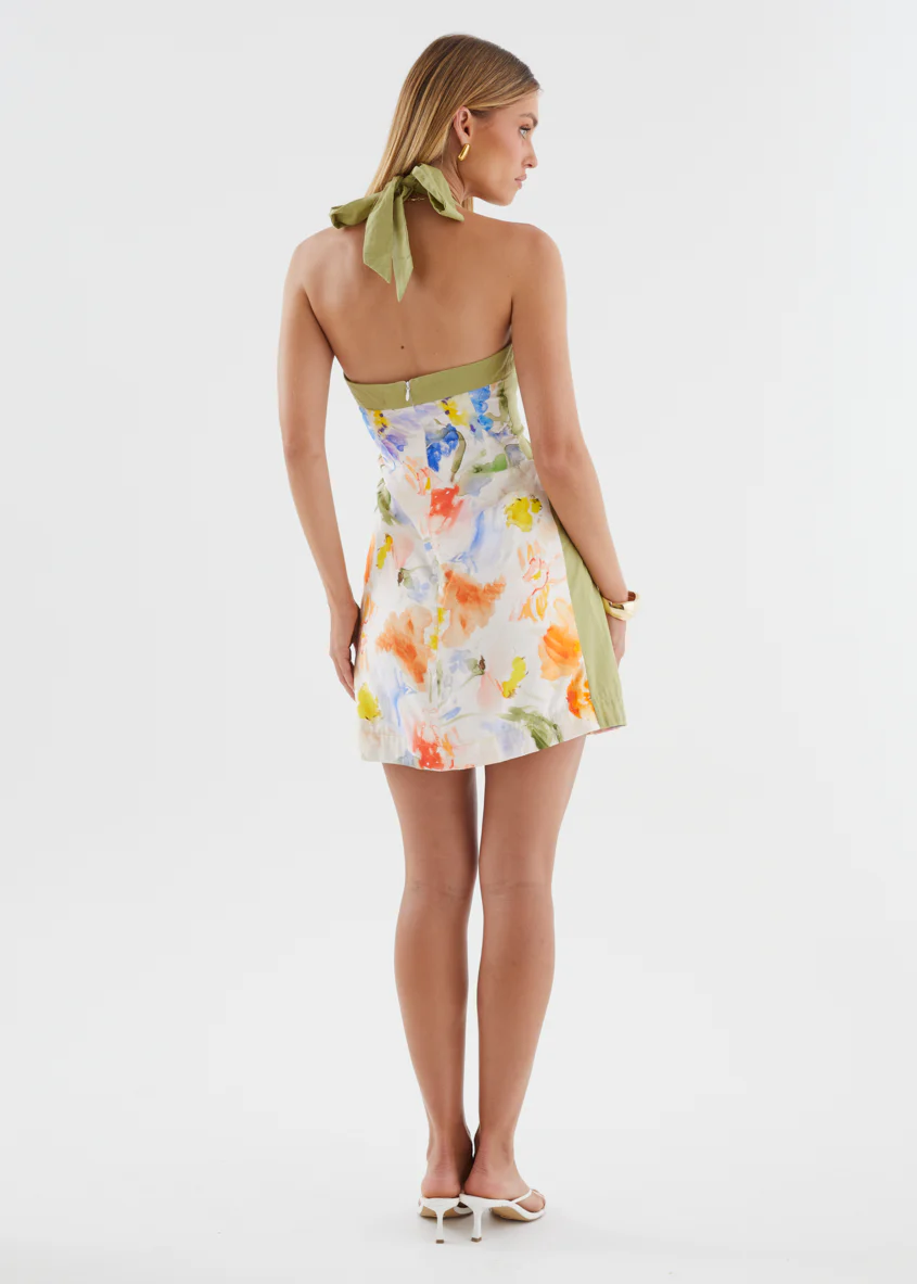 Triona Halter Dress - Watercolour Haze - Image 8