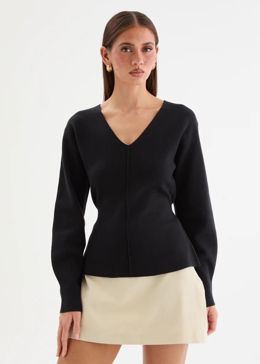Tulsa Knit Top - Black - Image 3