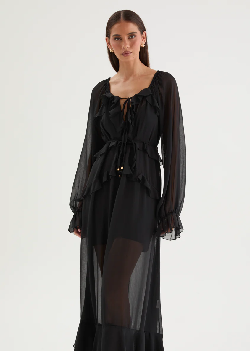 Valdora Maxi Dress - Black - Image 3