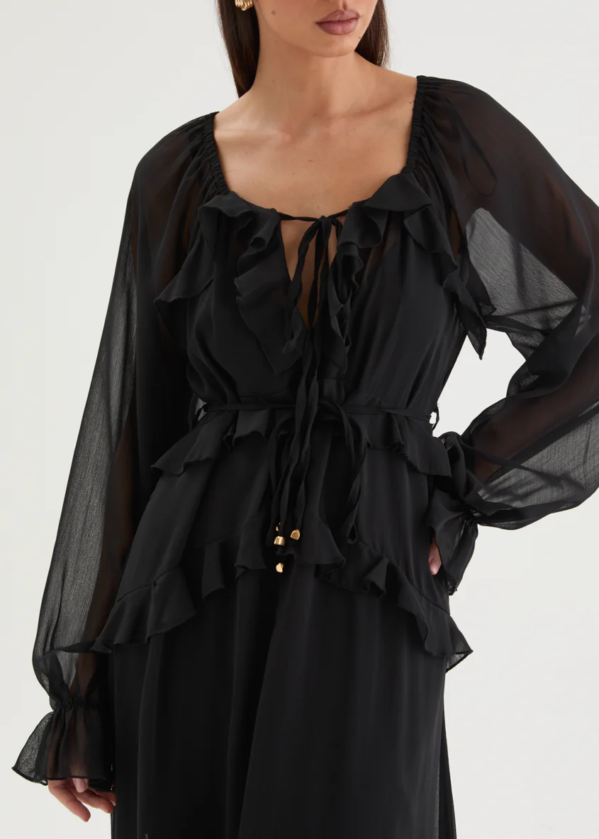 Valdora Maxi Dress - Black - Image 7