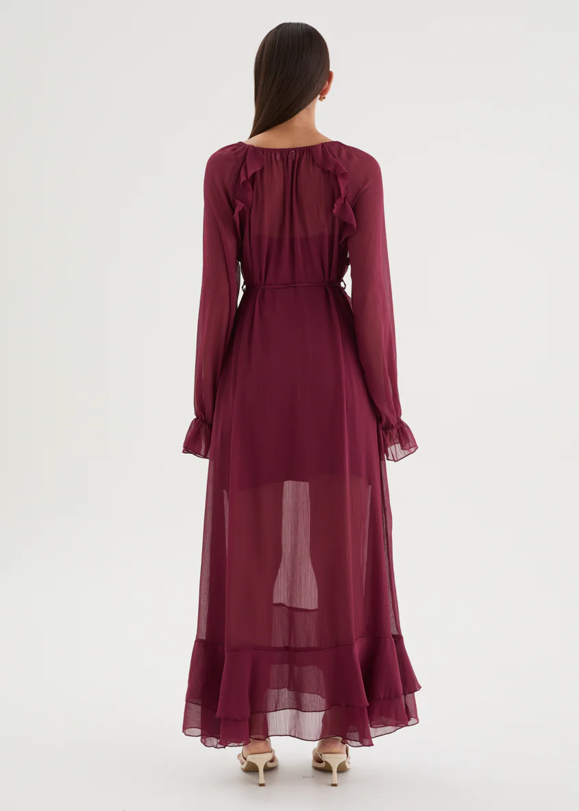 Valdora Maxi Dress - Wine - Image 6