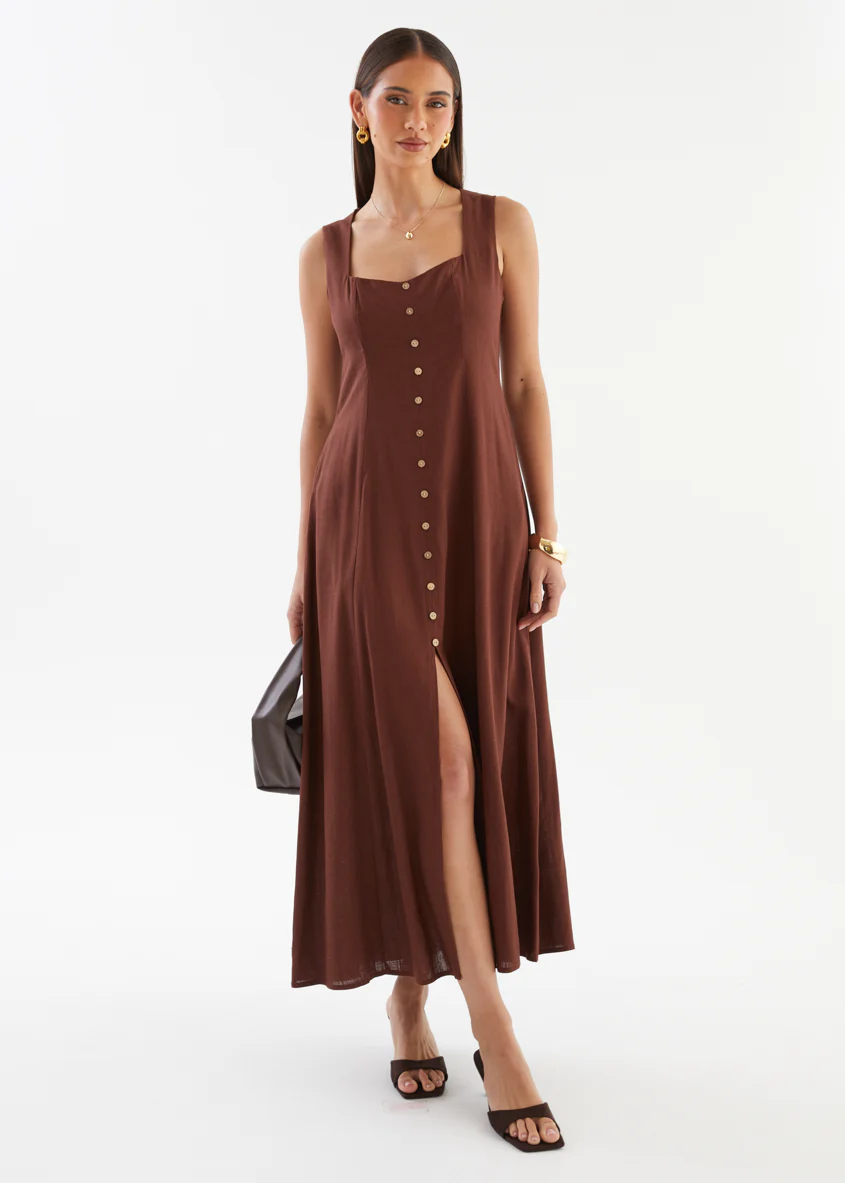 Valeria Maxi Dress - Chocolate