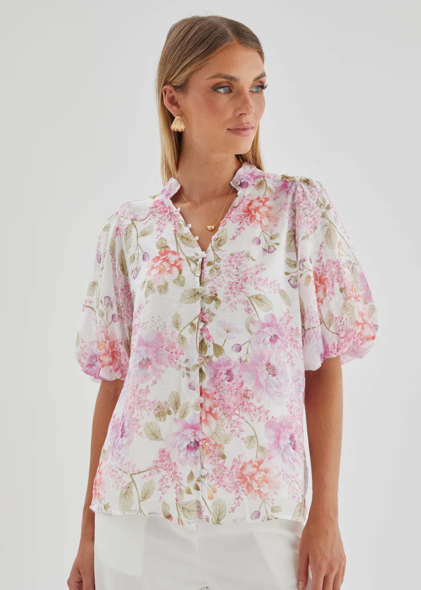 Valetta Blouse - Lilac Garden - Image 3
