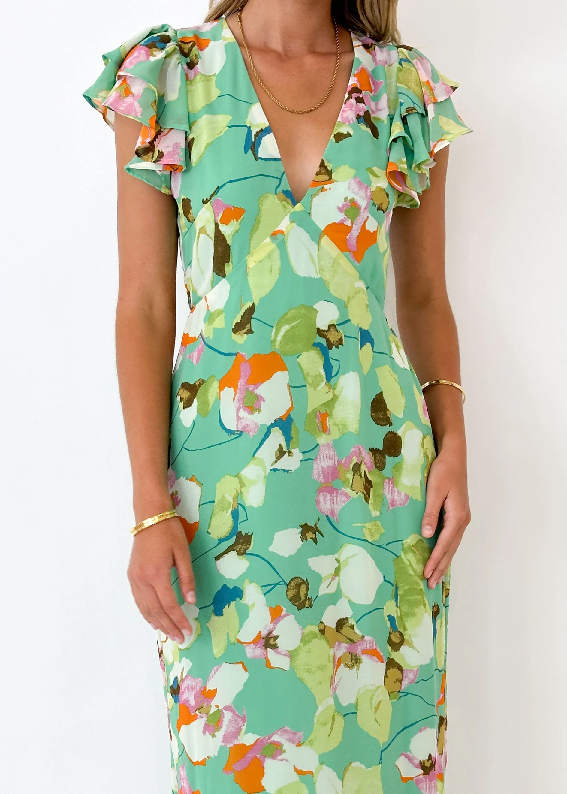 Vettie Maxi Dress - Mint Dahlia - Image 8