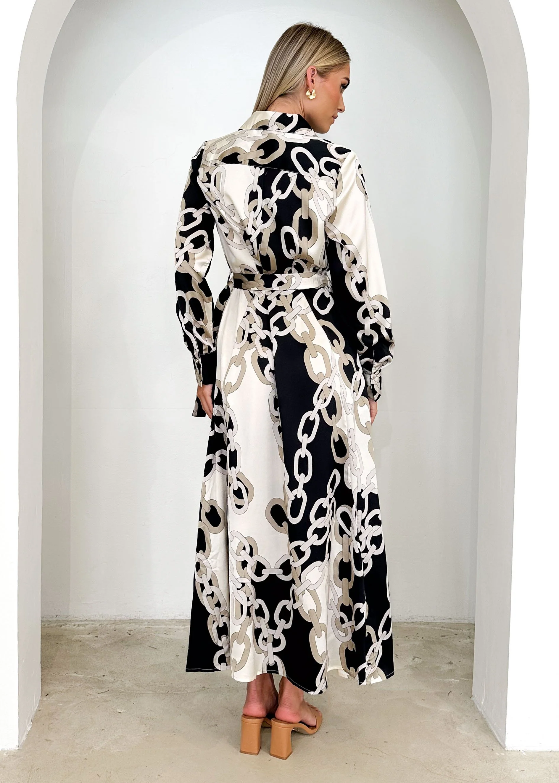 Vickso Midi Dress - Black Chain - Image 5
