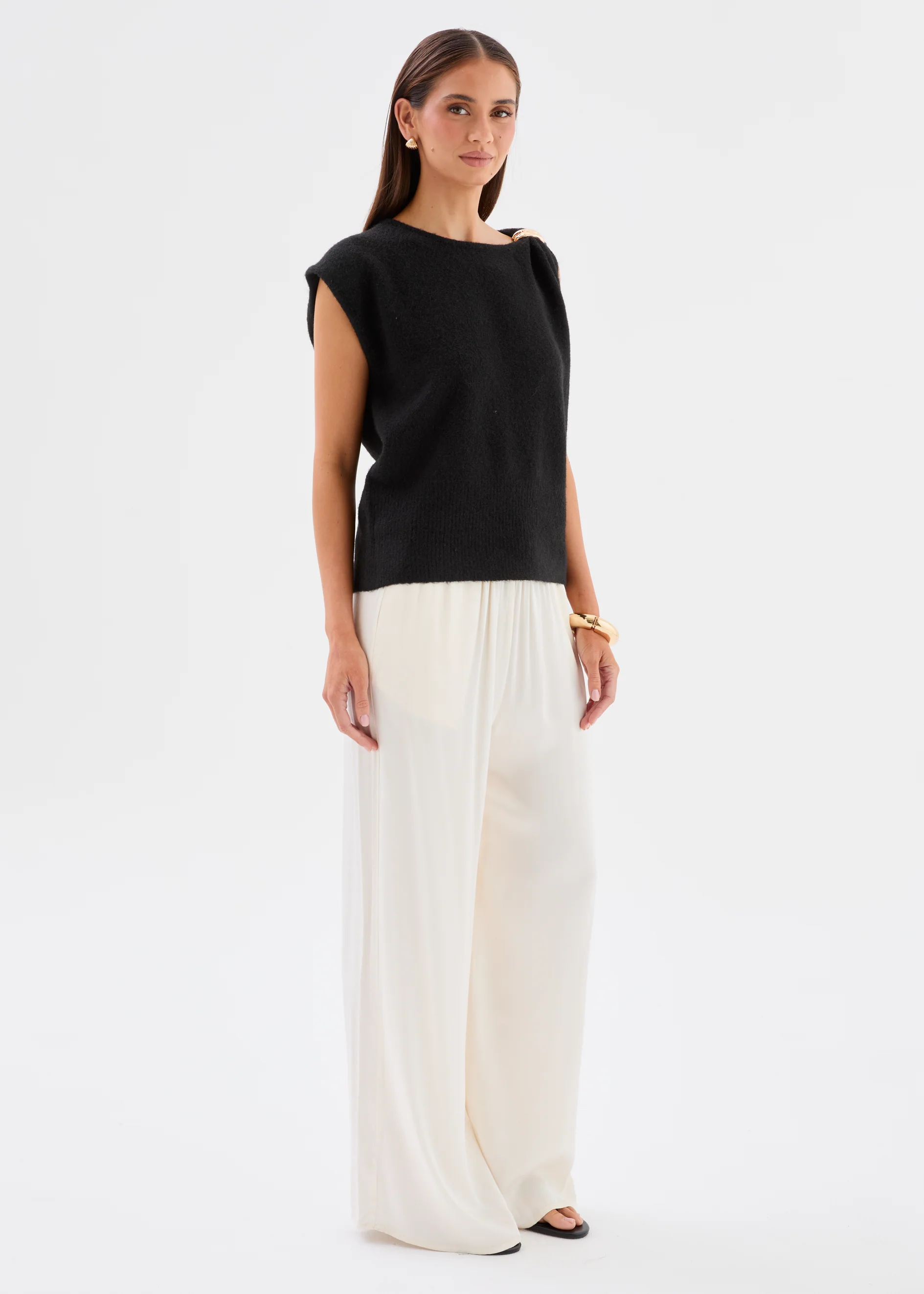Viola Knit Vest - Black - Image 4