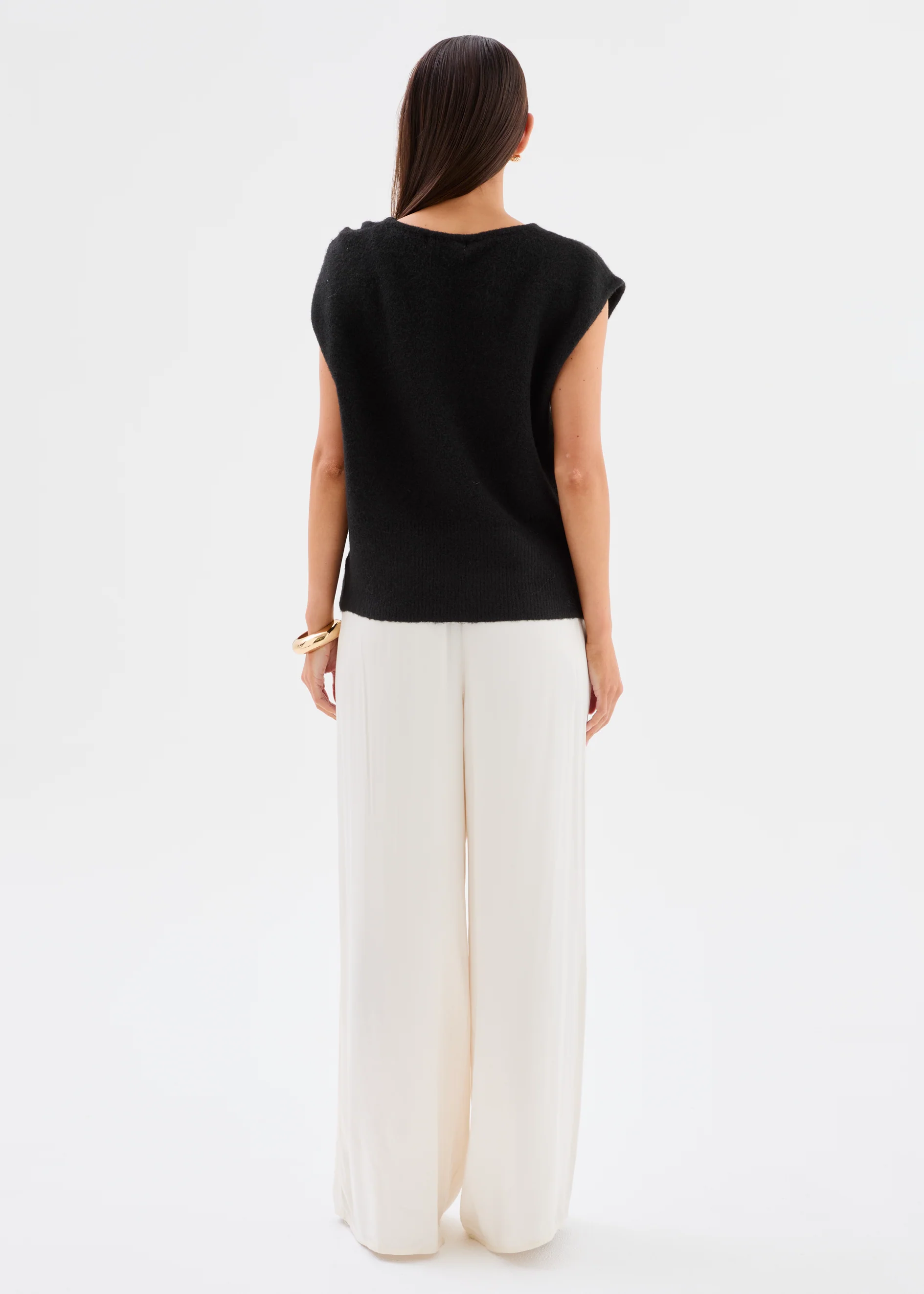 Viola Knit Vest - Black - Image 5