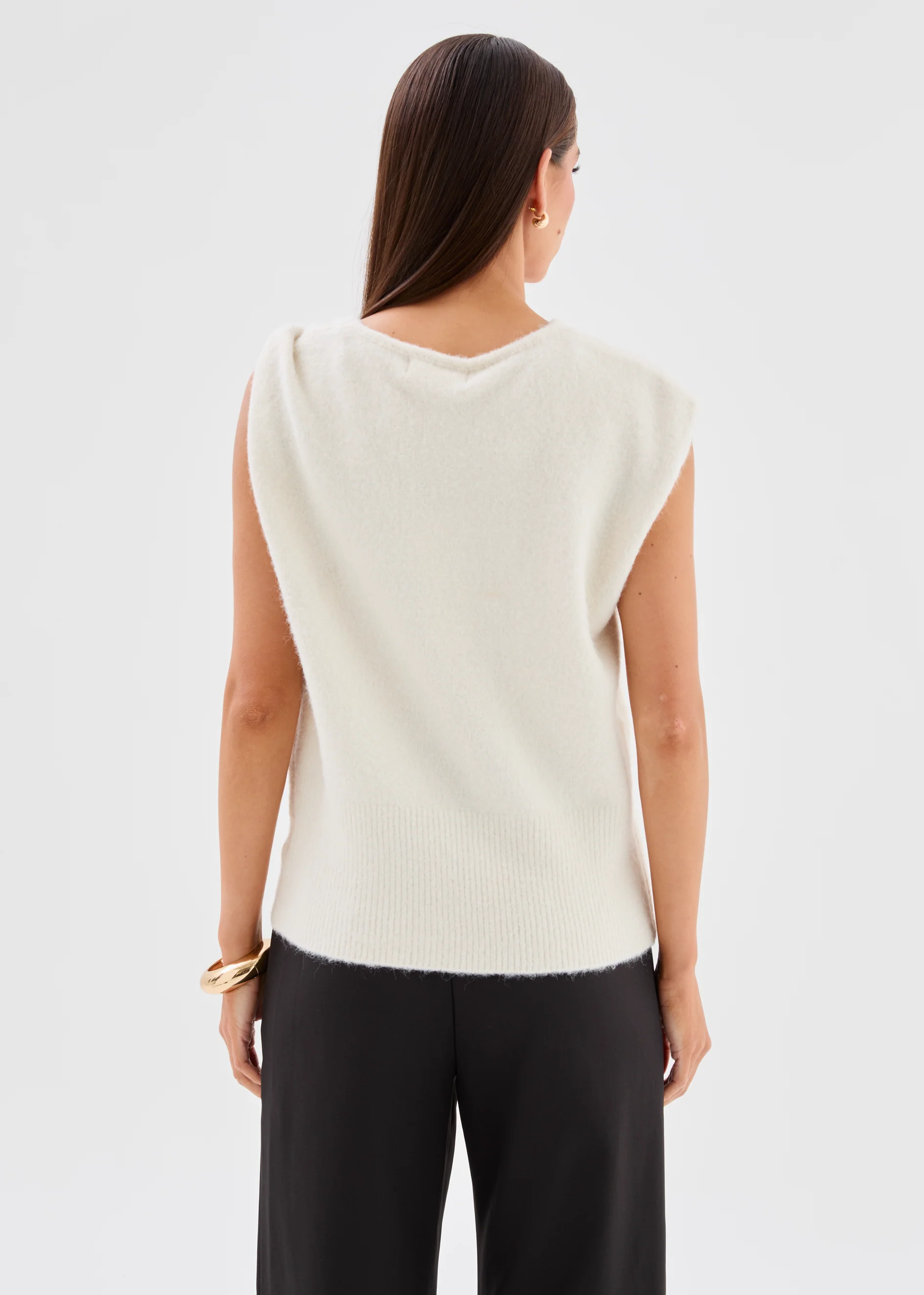 Viola Knit Vest - Ivory - Image 5