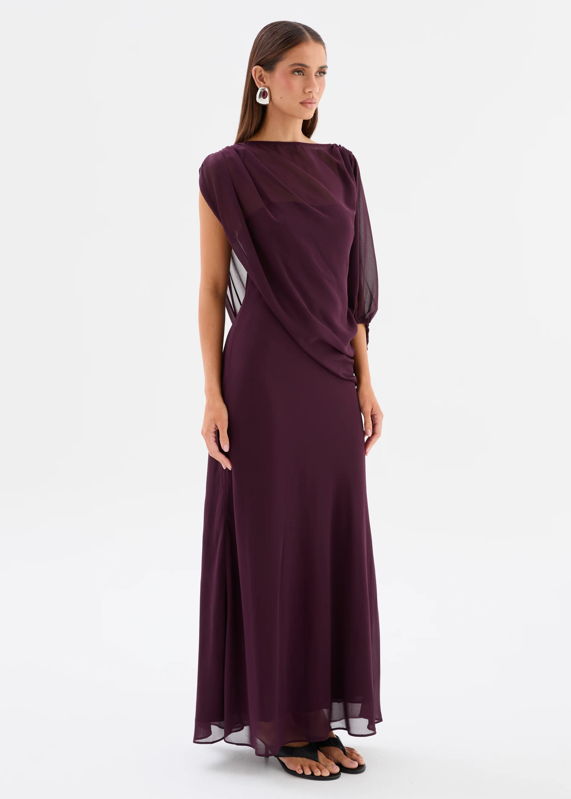 Violetta Maxi Dress - Dark Purple - Image 6