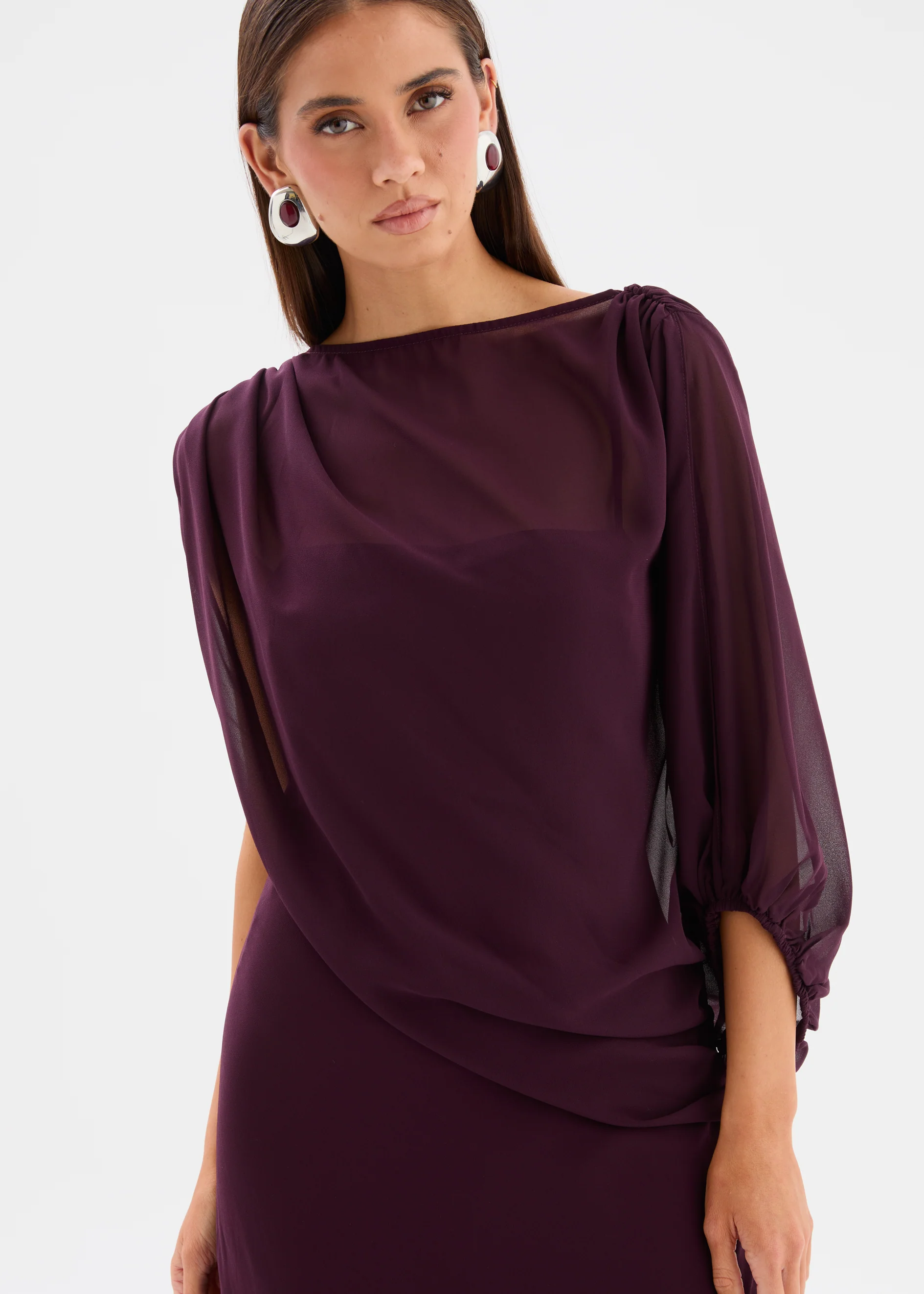 Violetta Maxi Dress - Dark Purple - Image 8