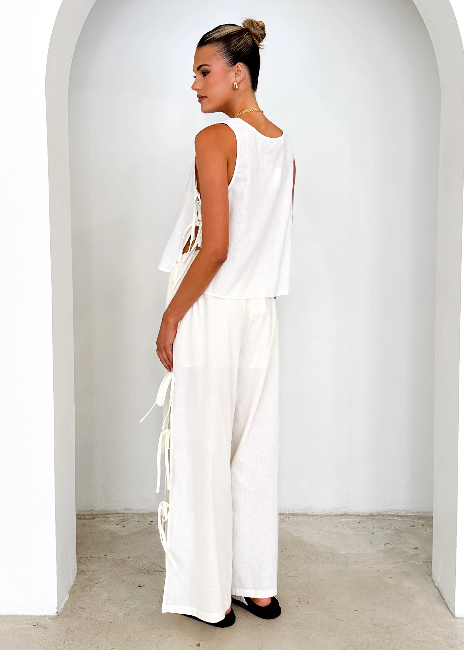 Whinley Tie Top - Cream - Image 13