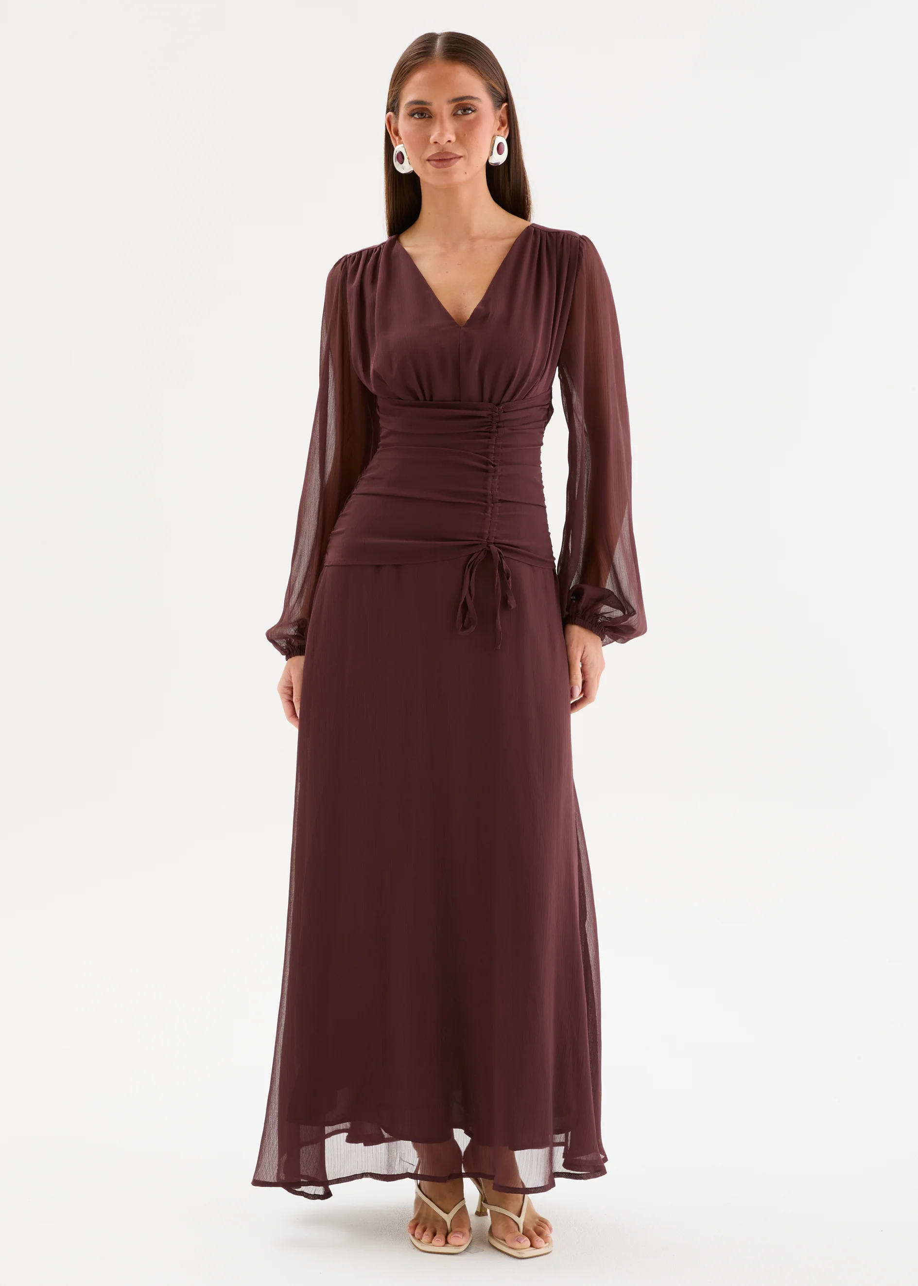 Wonderstruck Maxi Dress - Chocolate - Image 11