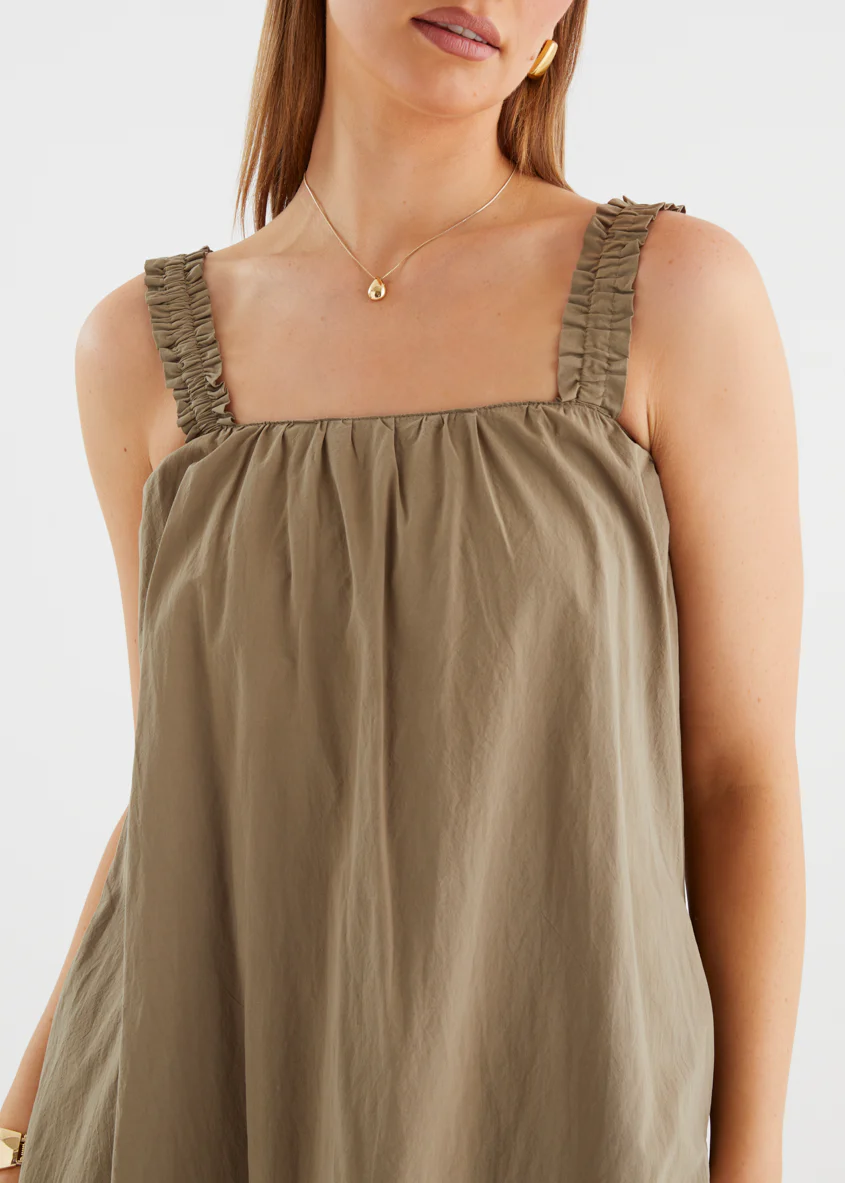 Woodstock Maxi Dress - Khaki - Image 18