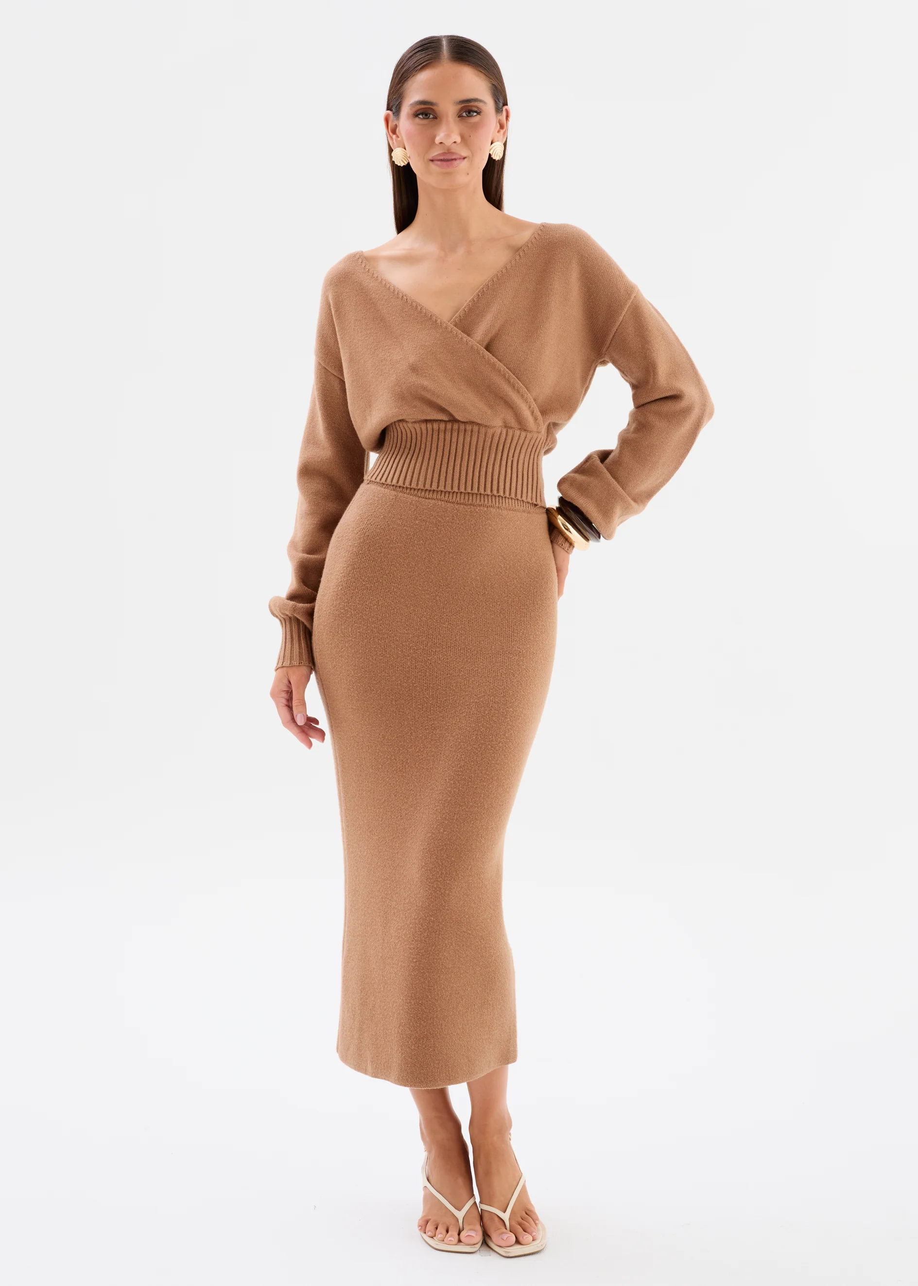 Yanna Knit Set - Camel