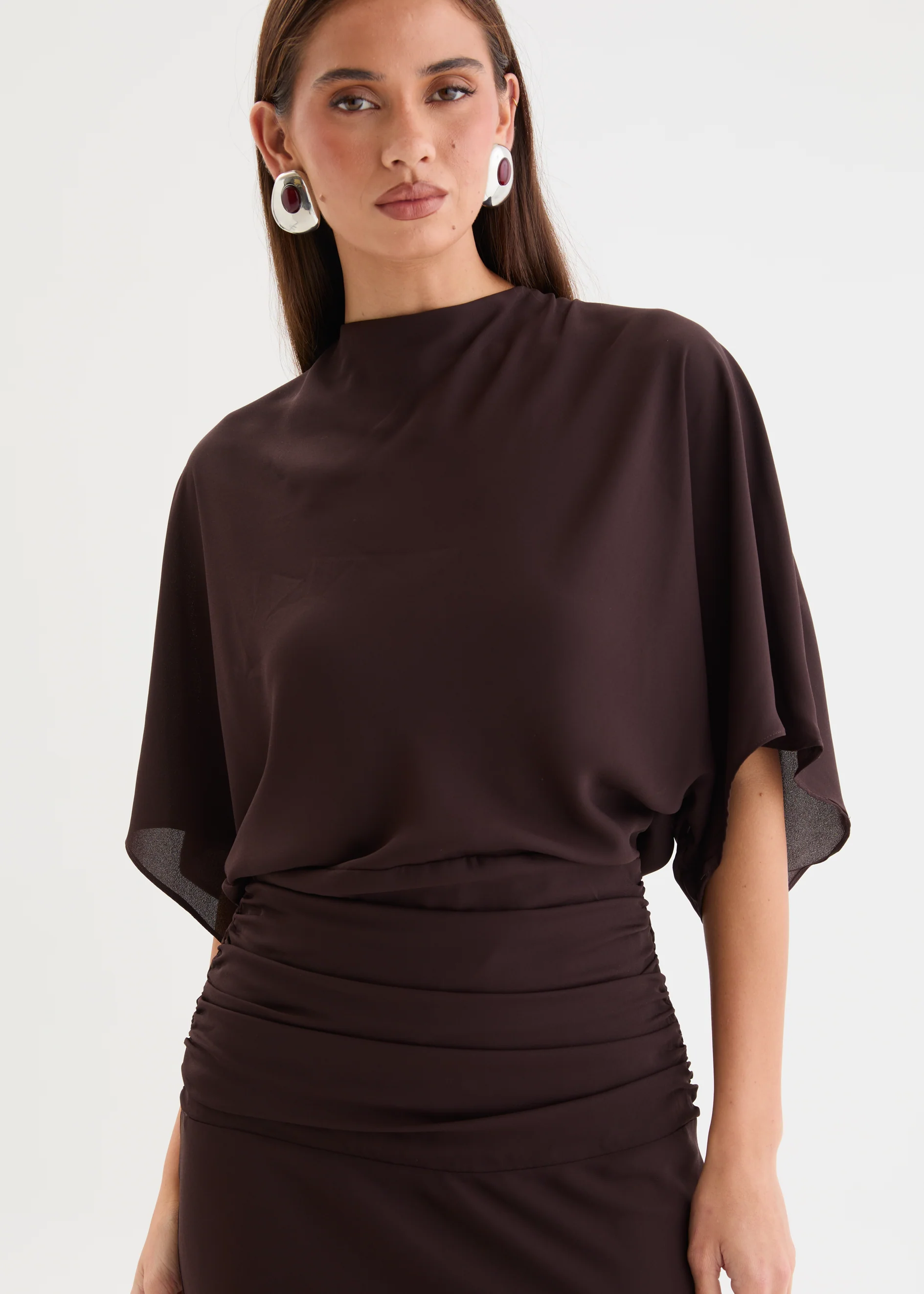 Yasminne Maxi Dress - Chocolate - Image 2