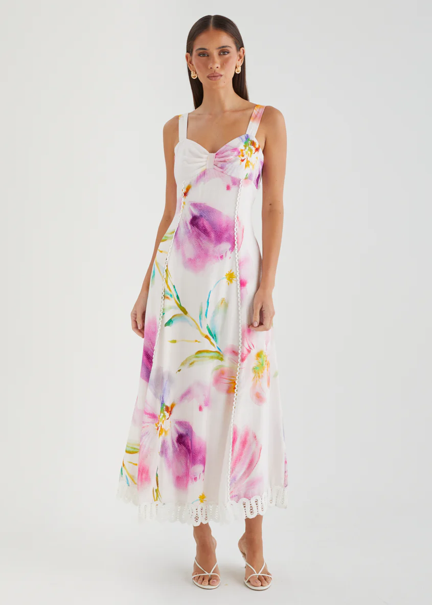 Yelena Maxi Dress - Fuchsia Floral