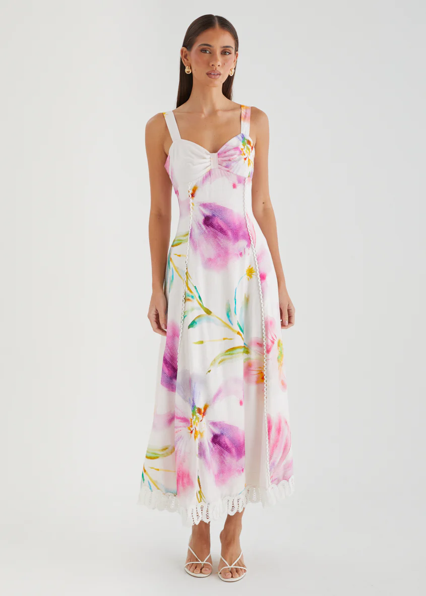Yelena Maxi Dress - Fuchsia Floral - Image 2
