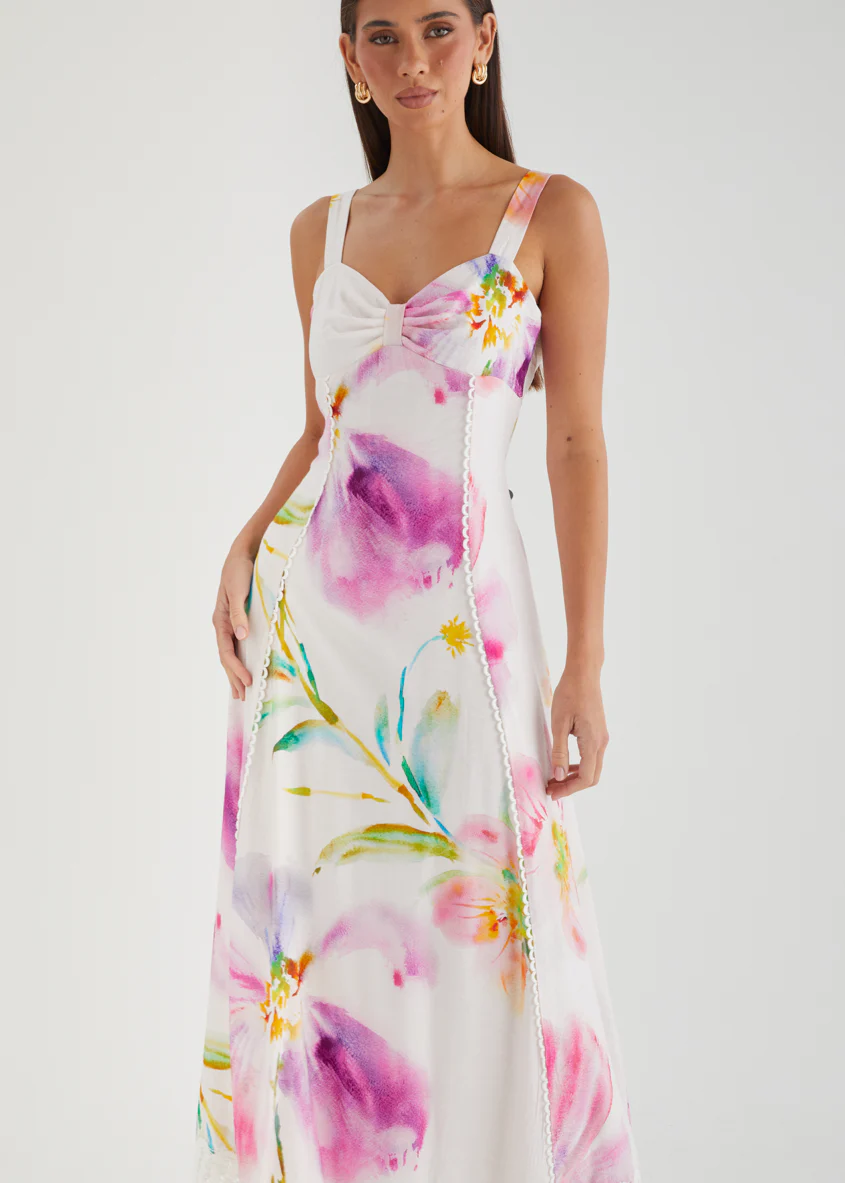 Yelena Maxi Dress - Fuchsia Floral - Image 3