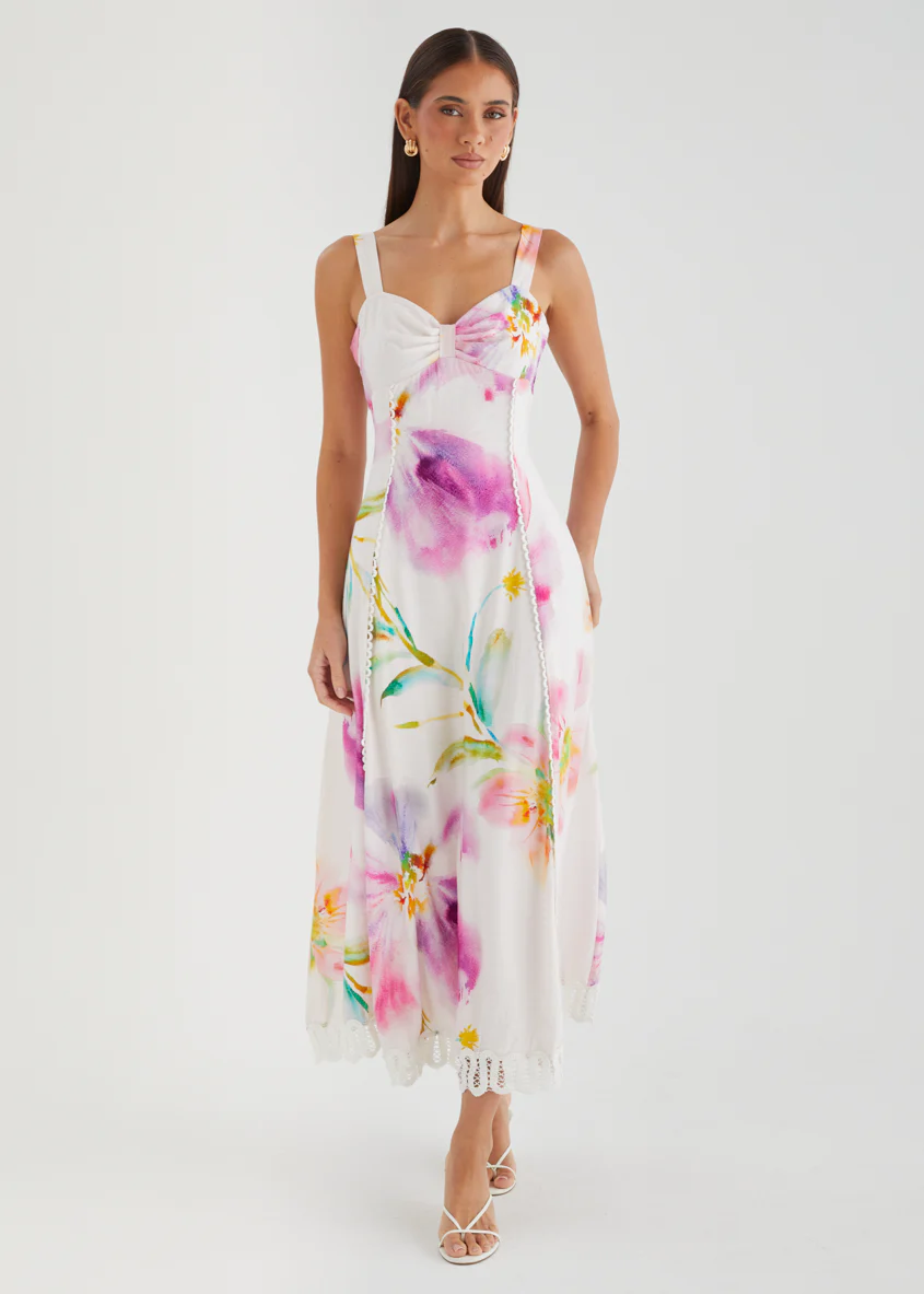 Yelena Maxi Dress - Fuchsia Floral - Image 4
