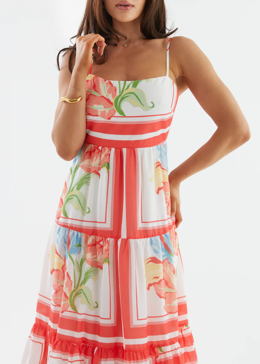 Yulla Maxi Dress - Watermelon Floral - Image 5