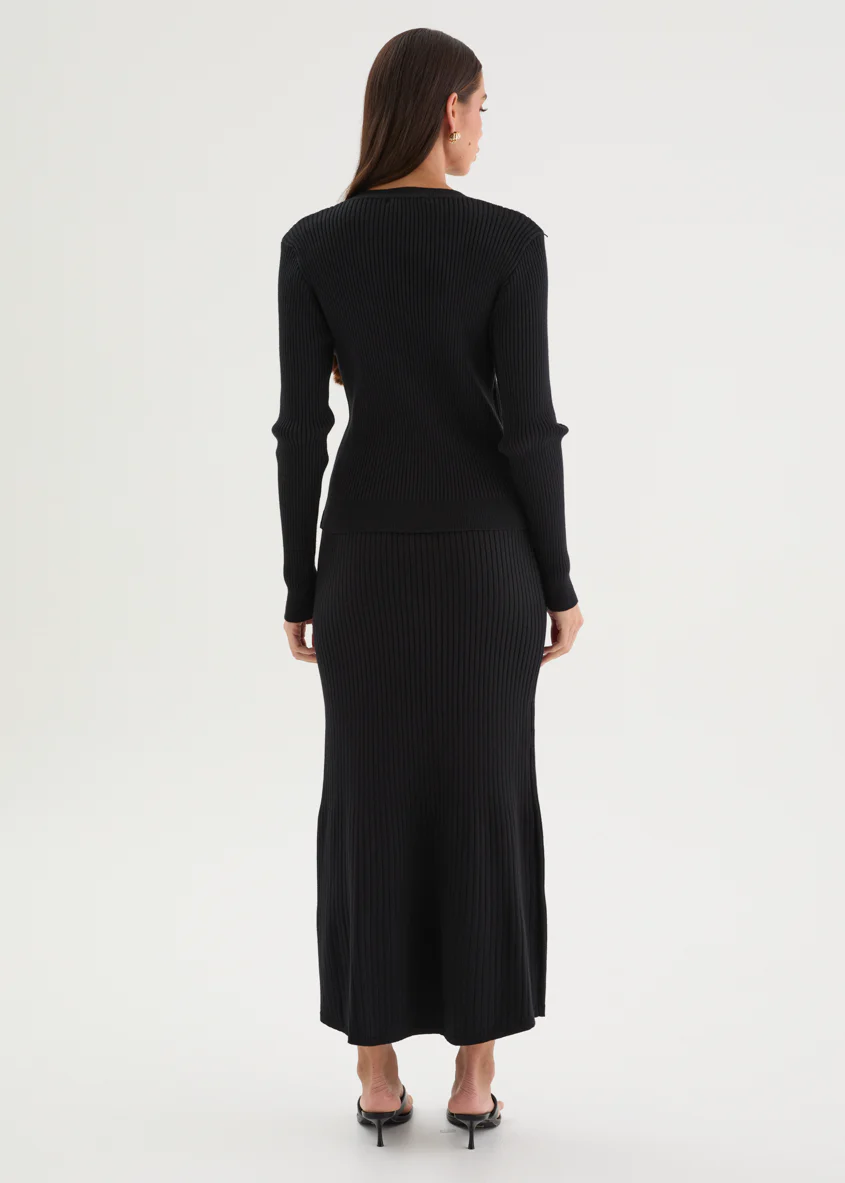Zanah Knit Cardigan - Black - Image 8