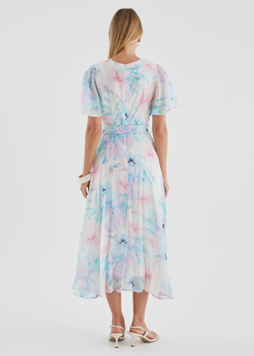 Zanzibar Midi Dress - Blue Floral - Image 5