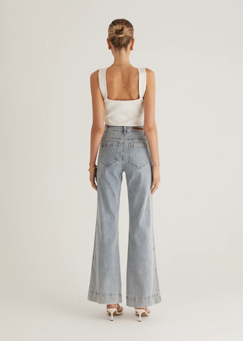Zekroe Wide Leg Jeans - Light Blue - Image 14