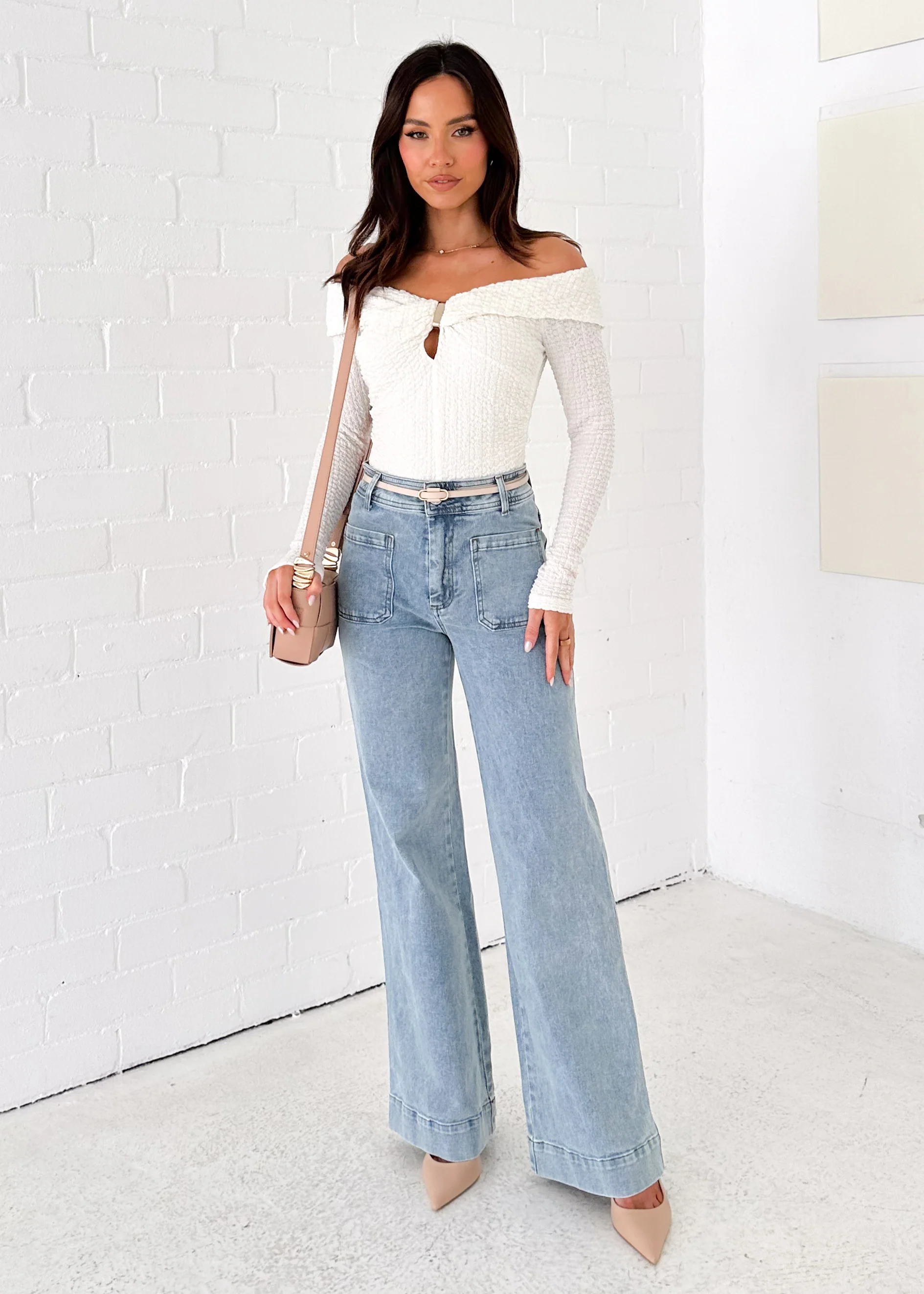 Zekroe Wide Leg Jeans - Light Blue - Image 20