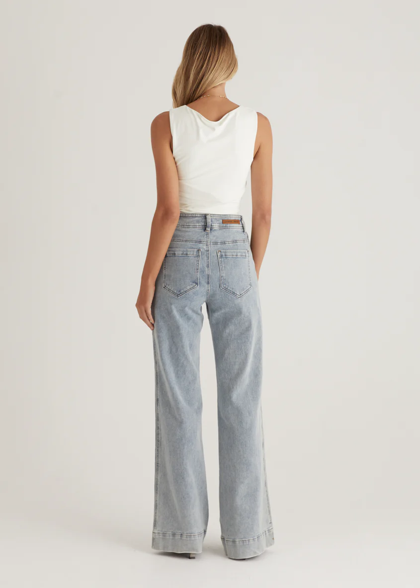 Zekroe Wide Leg Jeans - Light Blue - Image 7