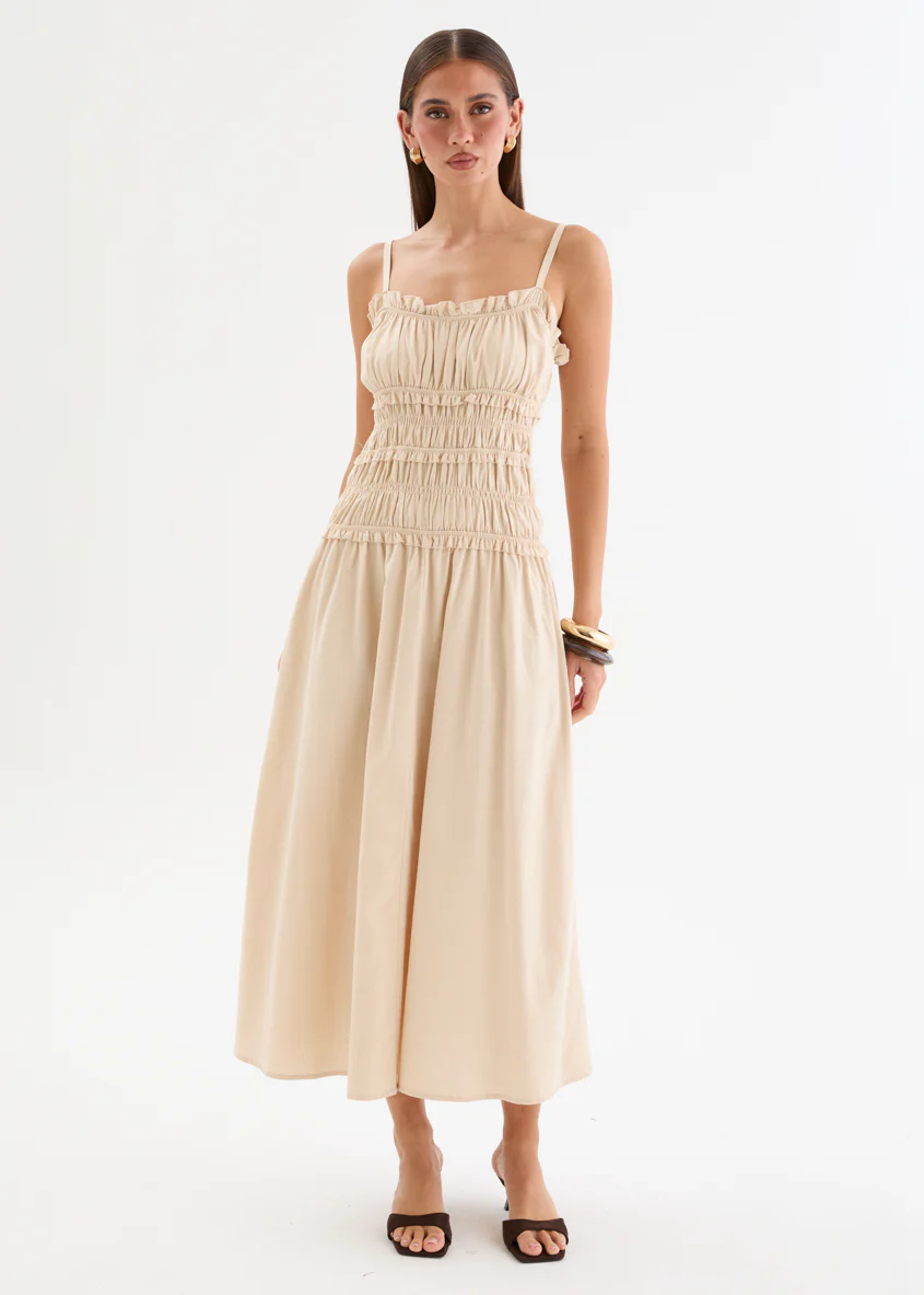 Zenayah Maxi Dress - Beige