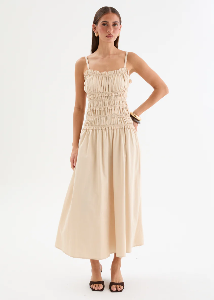 Zenayah Maxi Dress - Beige - Image 3