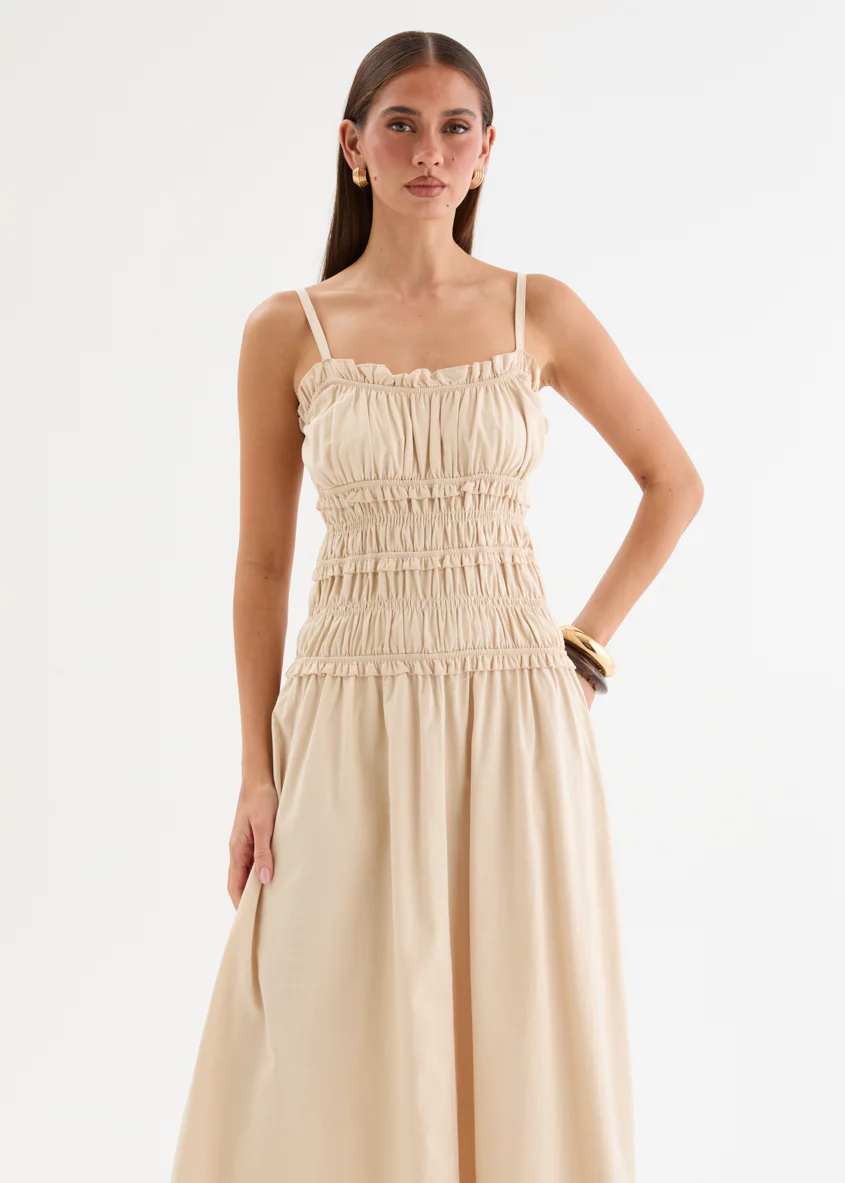 Zenayah Maxi Dress - Beige - Image 4