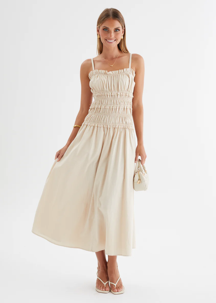 Zenayah Maxi Dress - Beige - Image 9