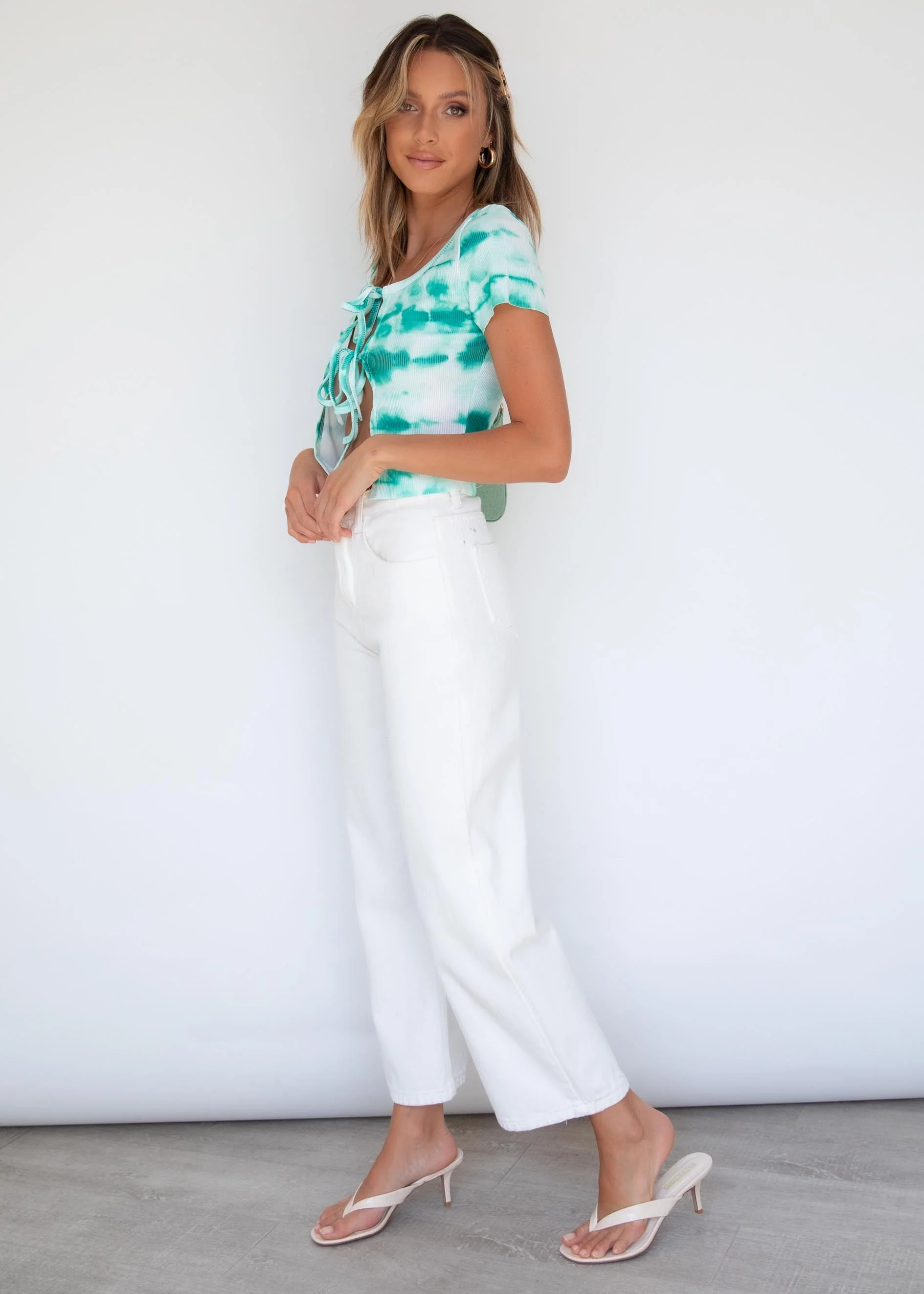 Ziggy Tie Tee - Teal Dye - Image 6